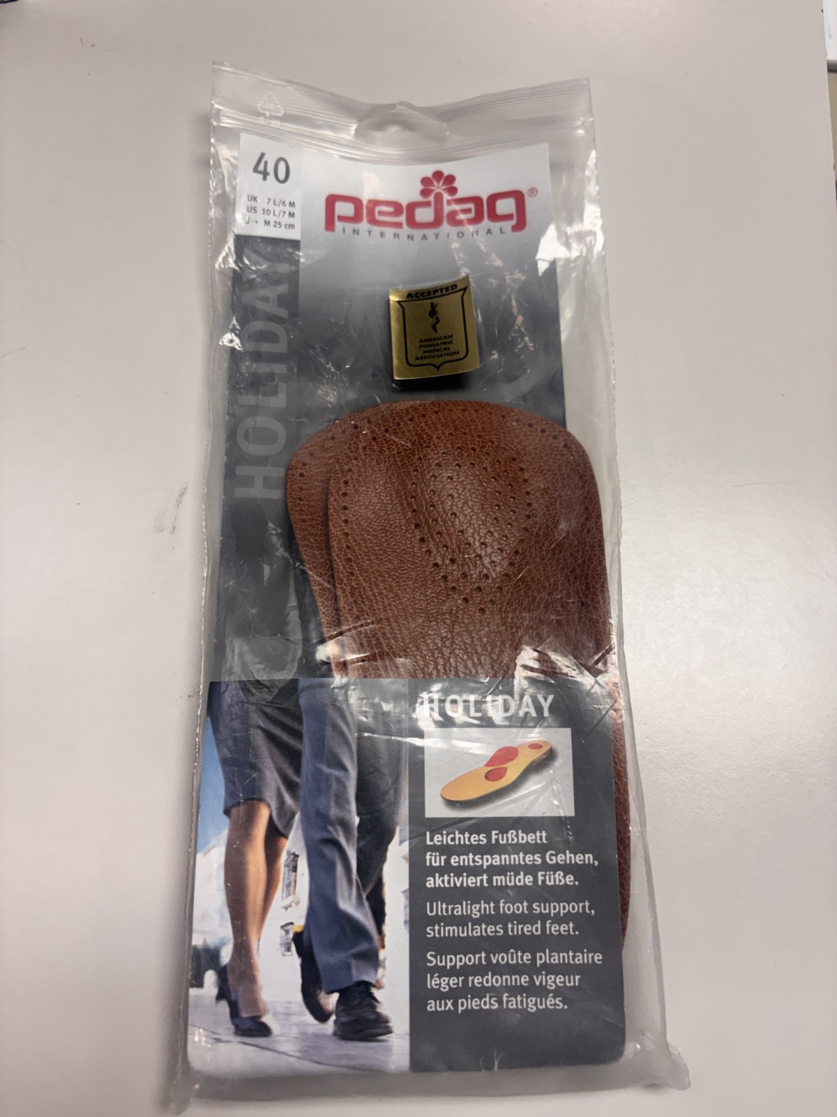 Pedag Holiday 3/4 Orthotic Insole for Dress and Low-Profile Shoes Size 40