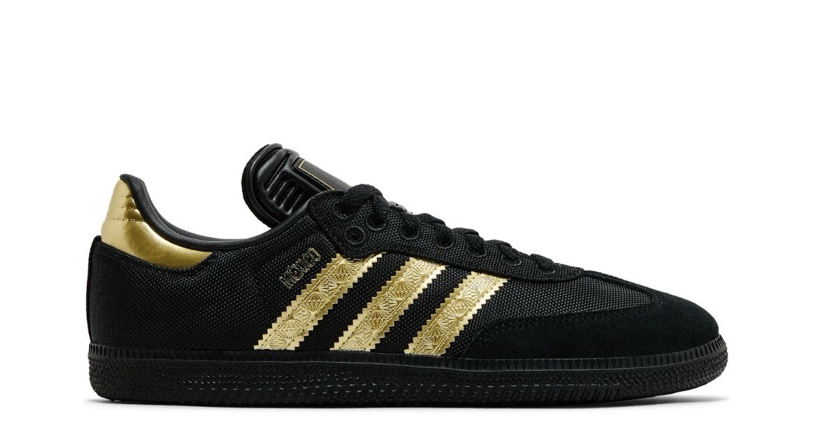 Adidas Men’s Samba 2025 Mexico Kit Multiple Sizes Black Gold |JH5656| NEW