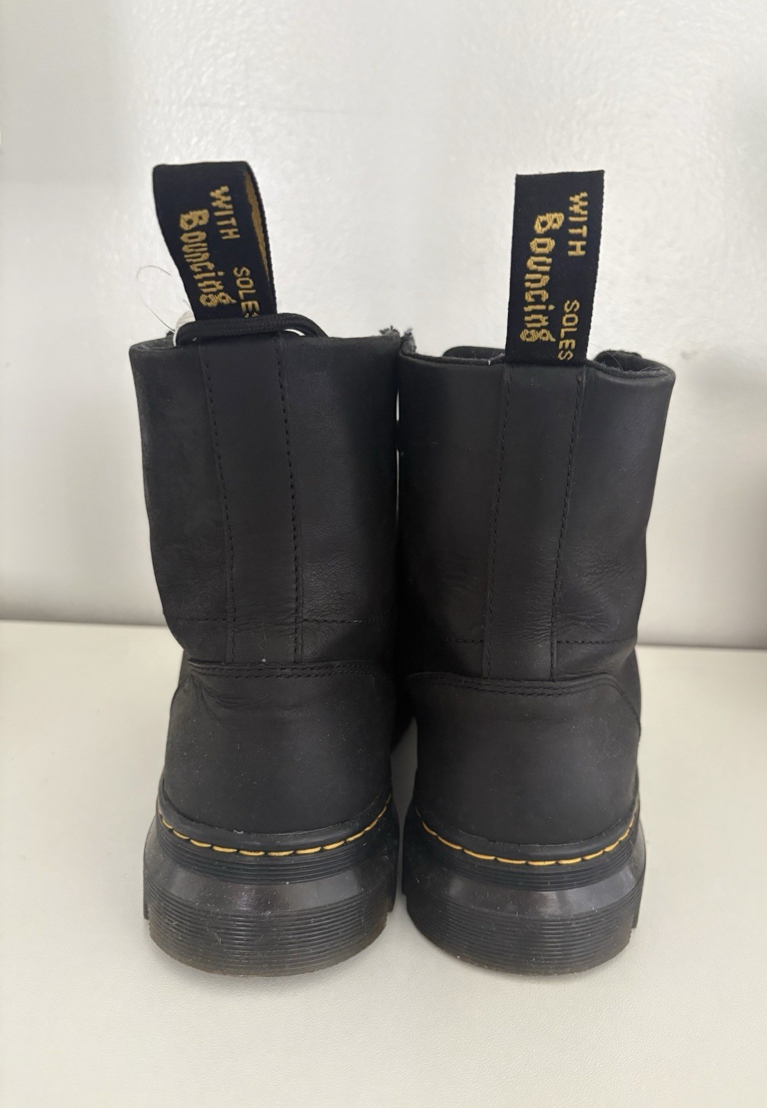 Dr Martens Air Wair Combs Black Leather Lace Up Boots Men’s Size 9