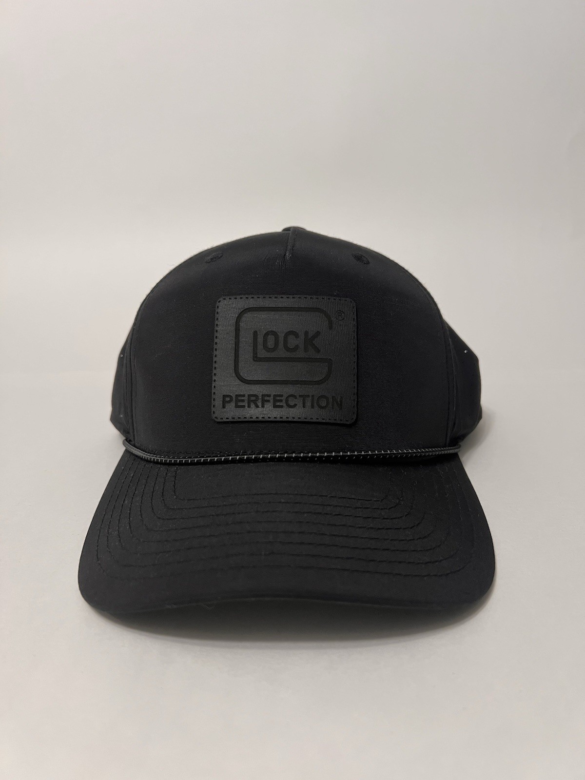 Glock Perfection Richardson 355 Performance Hat Black Hat and Leather Patch NWT