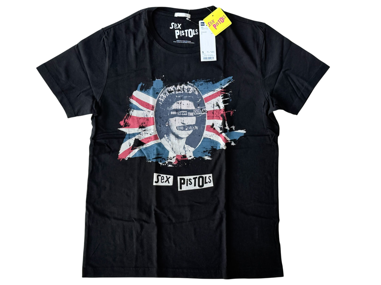 Sex Pistols x GU T-Shirt NWT Size S Black Japan