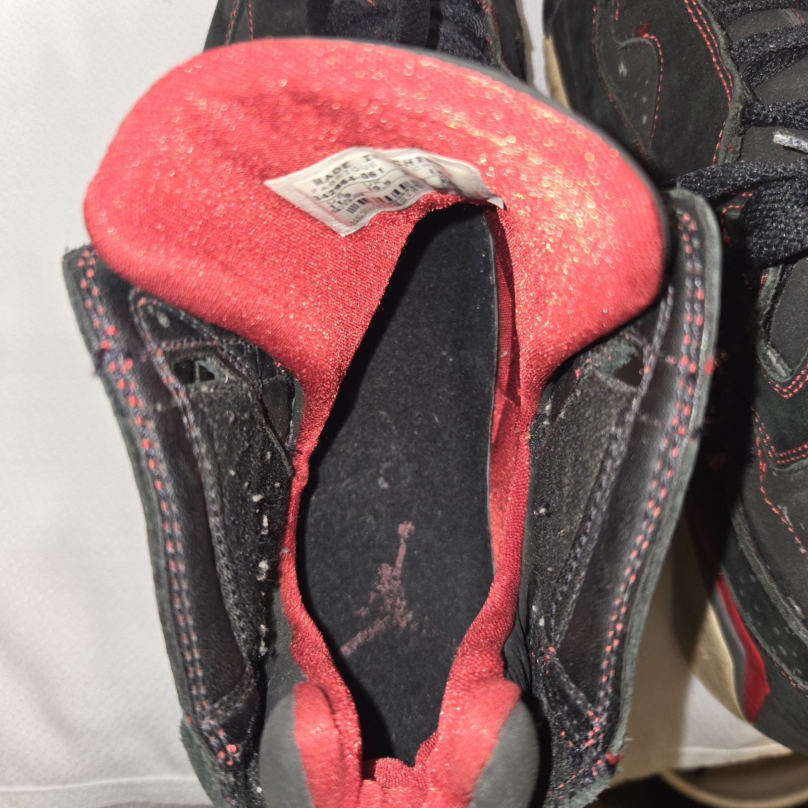 Jordan True Flight Men’s Mid Top Basketball Sneakers Black/Red 342964-061 2008