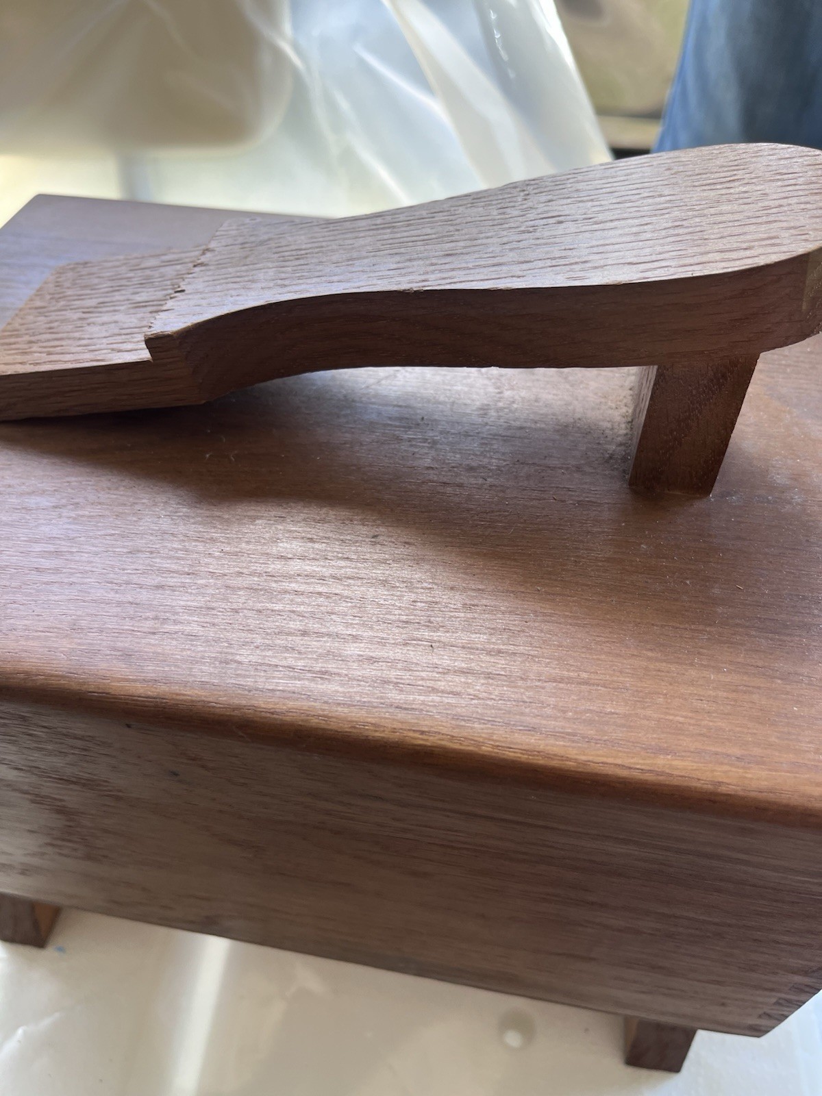 VNTG Golden Oak Wood Shoe Shine And Polish Box