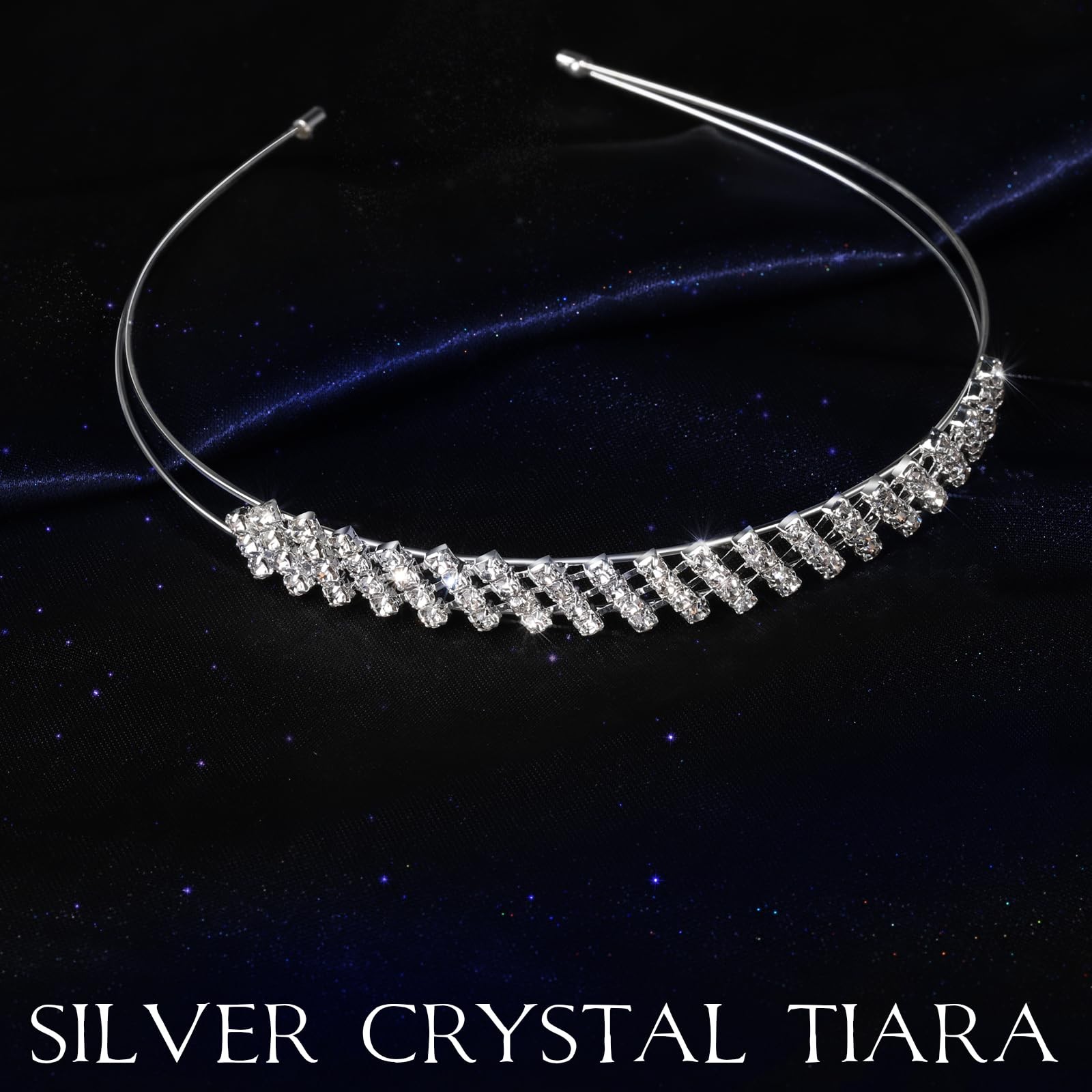 Teenitor Crown, 5pcs Tiaras for Women, Tiara Crown, Silver Tiara for Little G…