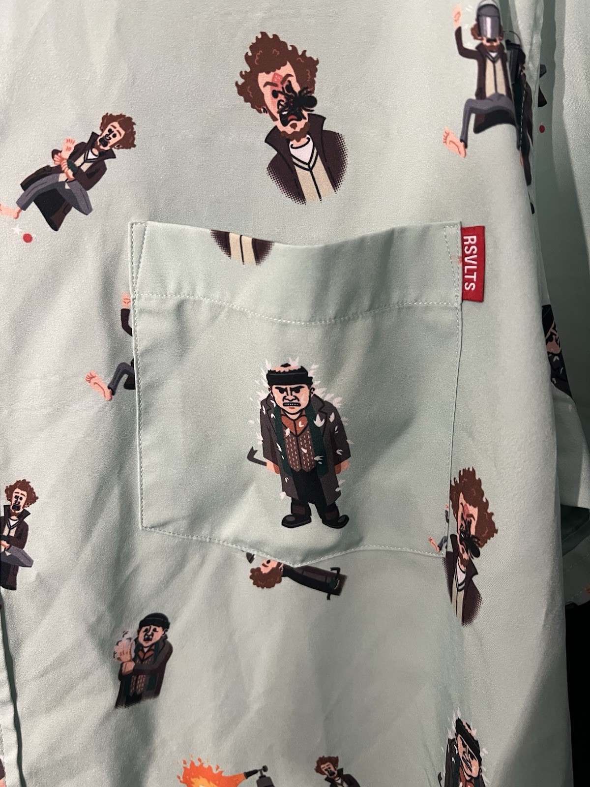 RSVLTS Home Alone KUNUFLEX Shirt XL Wet Bandits Movie Button Up