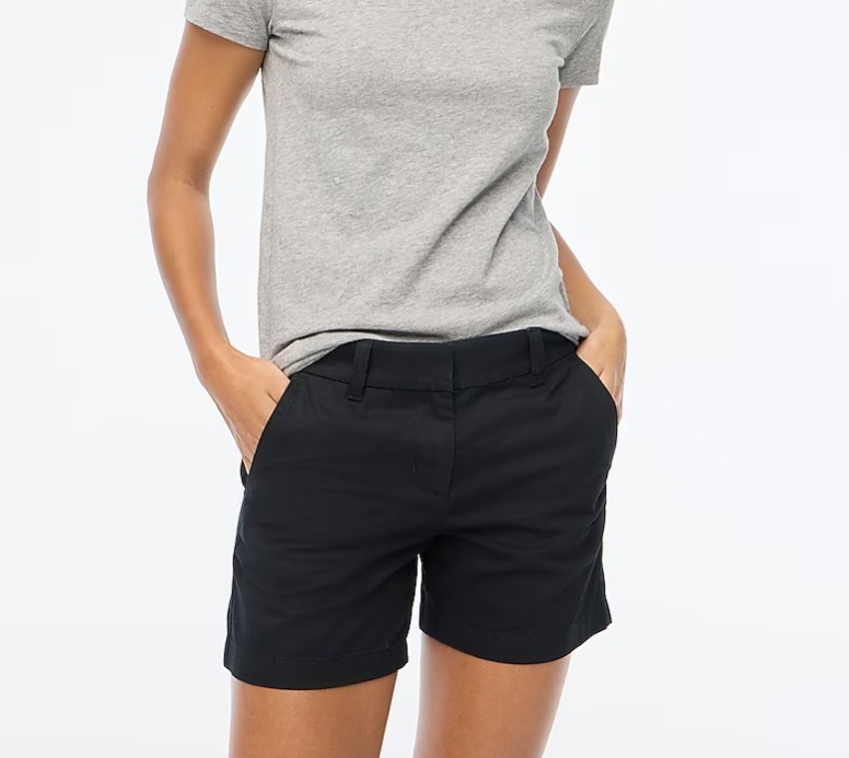 J Crew Women’s 5″ classic chino short Size 10 Black