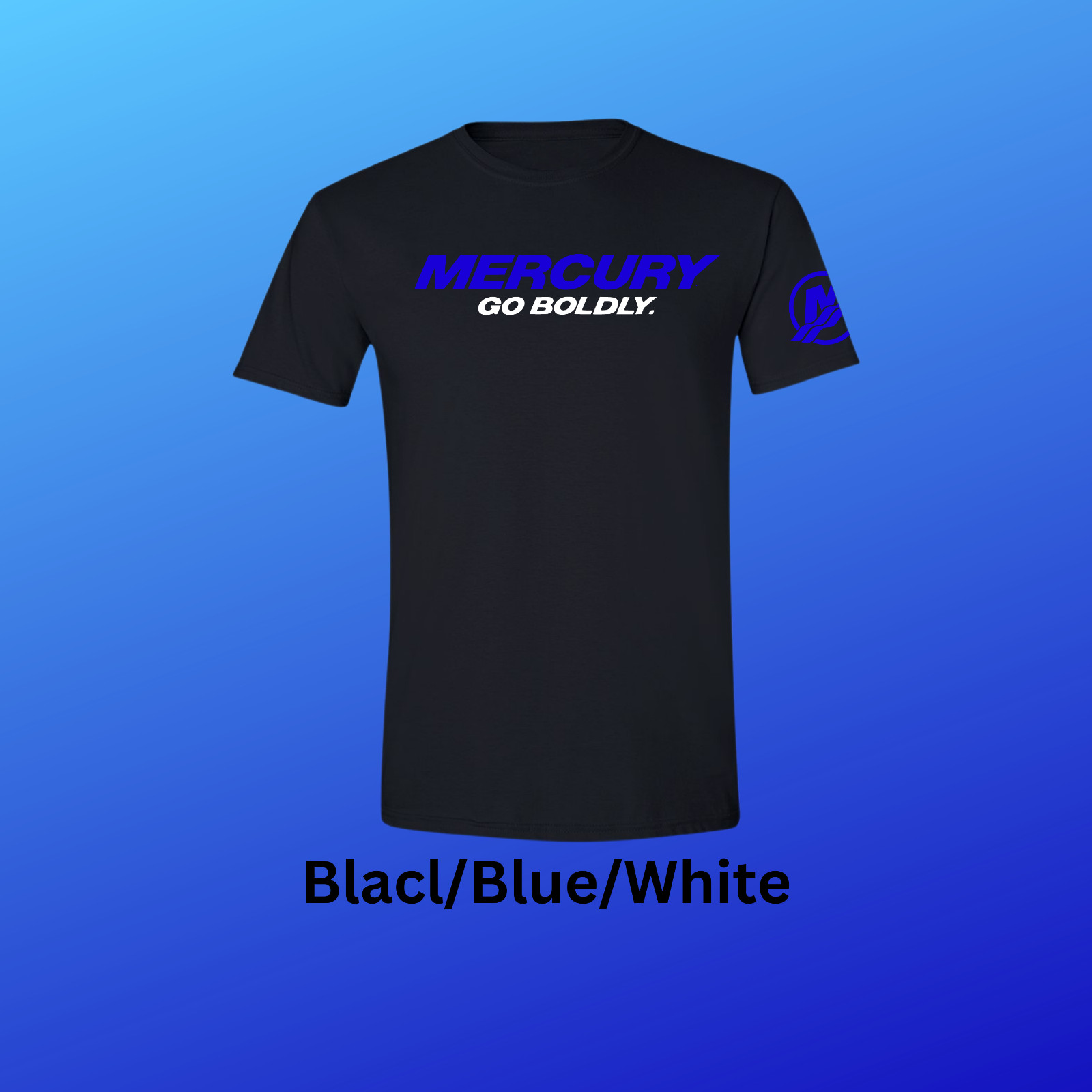 Mercury Outboard Go Boldly Boating Verado T-Shirt With FREE Vinyl Decal!!