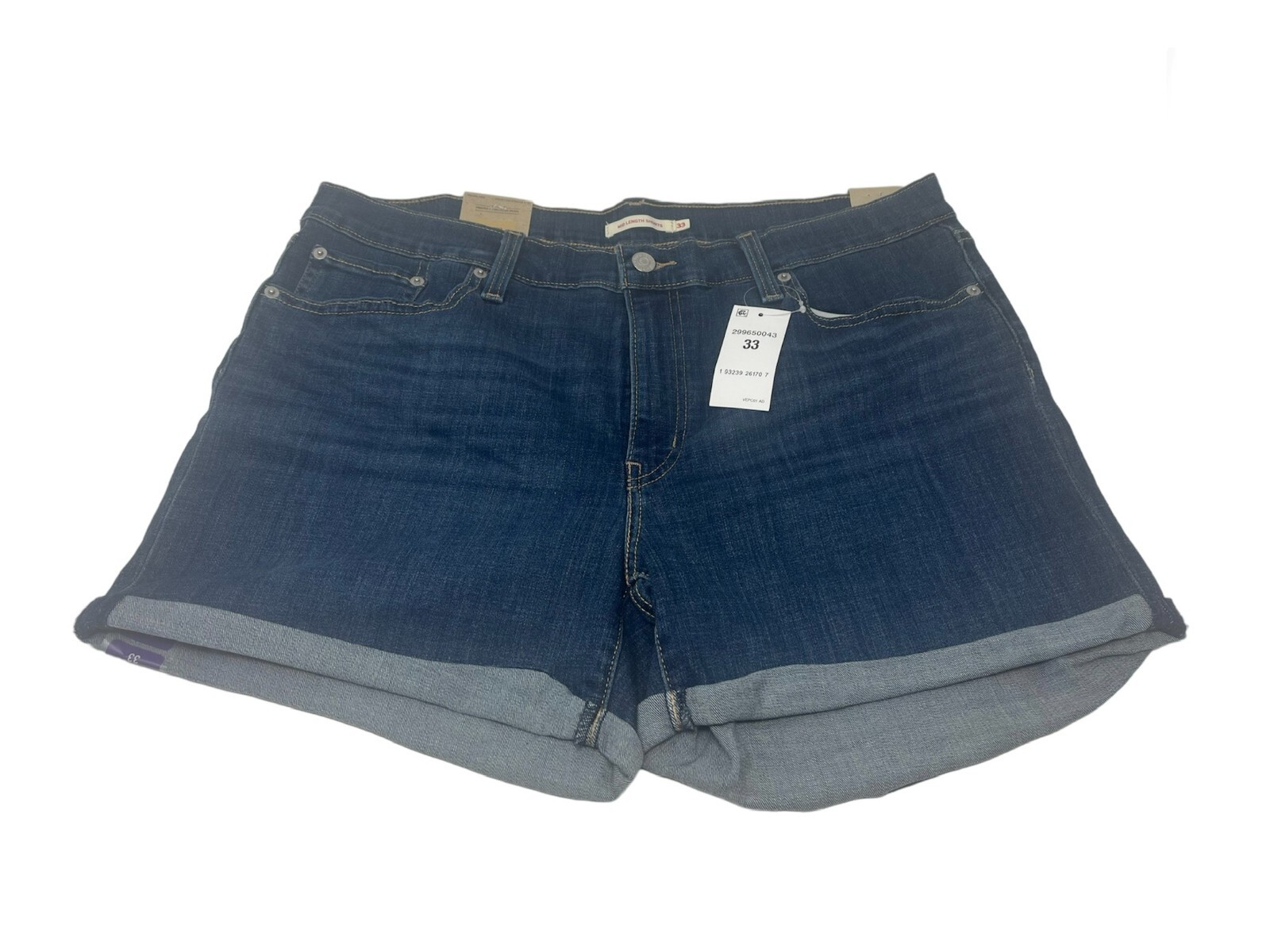 Levi’s Women’s Mid-Length Denim Mid-Stretch Super Soft Short Size 33 & 34