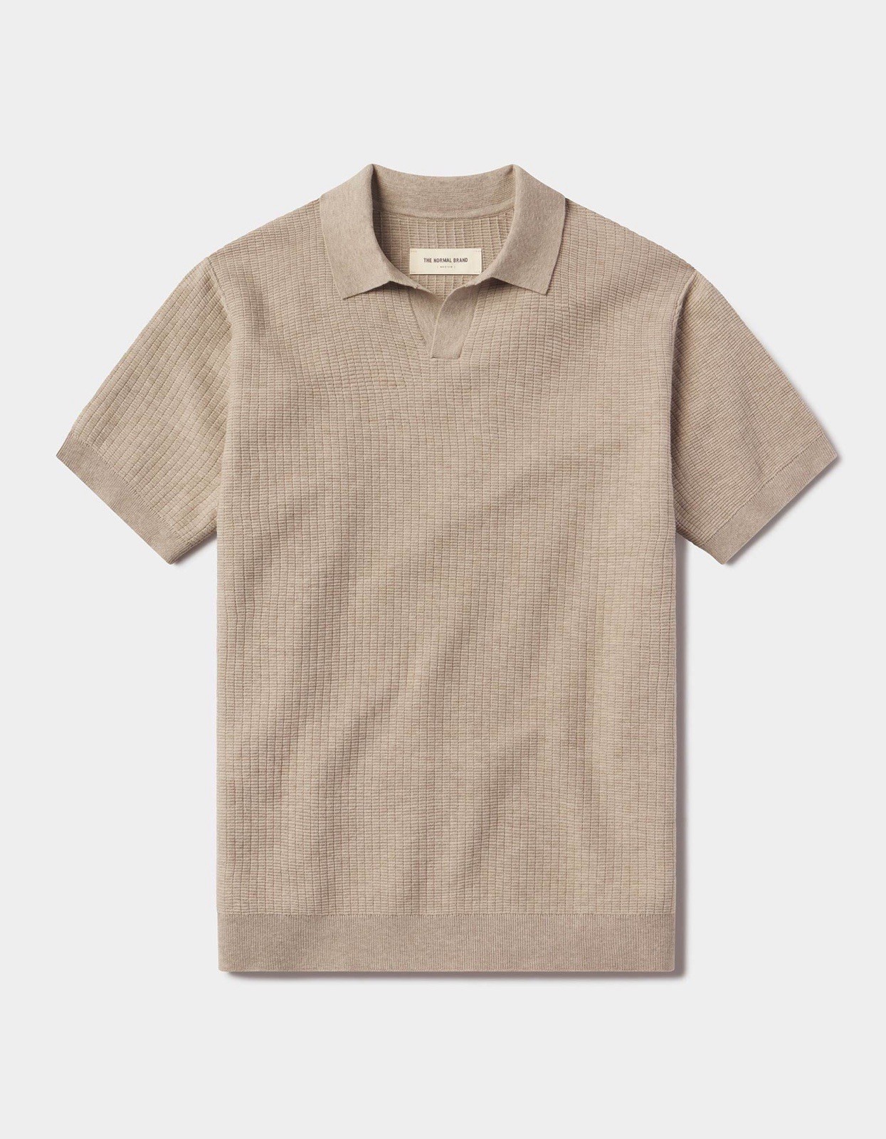 Normal Brand Breezeknit Polo Flax (Tan) Men’s Size Large