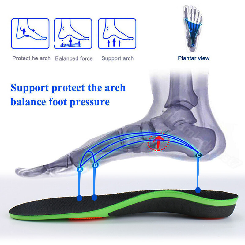 Heavy Duty High Arch Support Orthotic Insoles for Plantar Fasciitis Pain Relief
