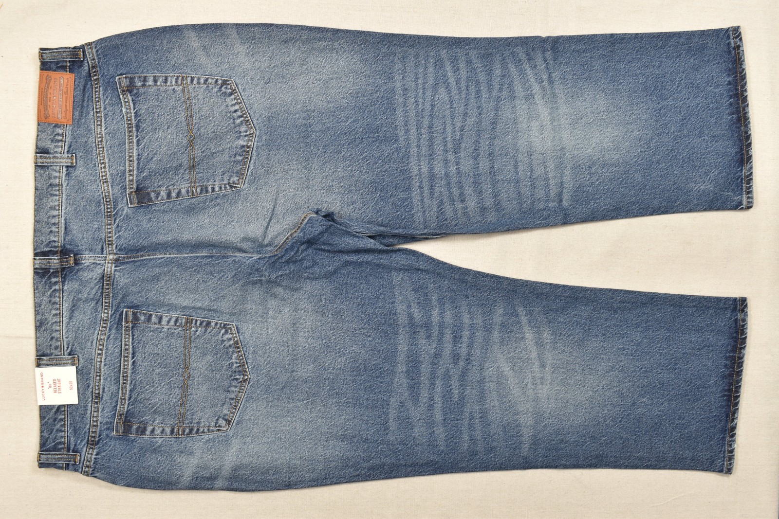 Lucky Brand Men’s 181 Relaxed Straight Denim Jeans Langham Blue Size 50×30 NEW