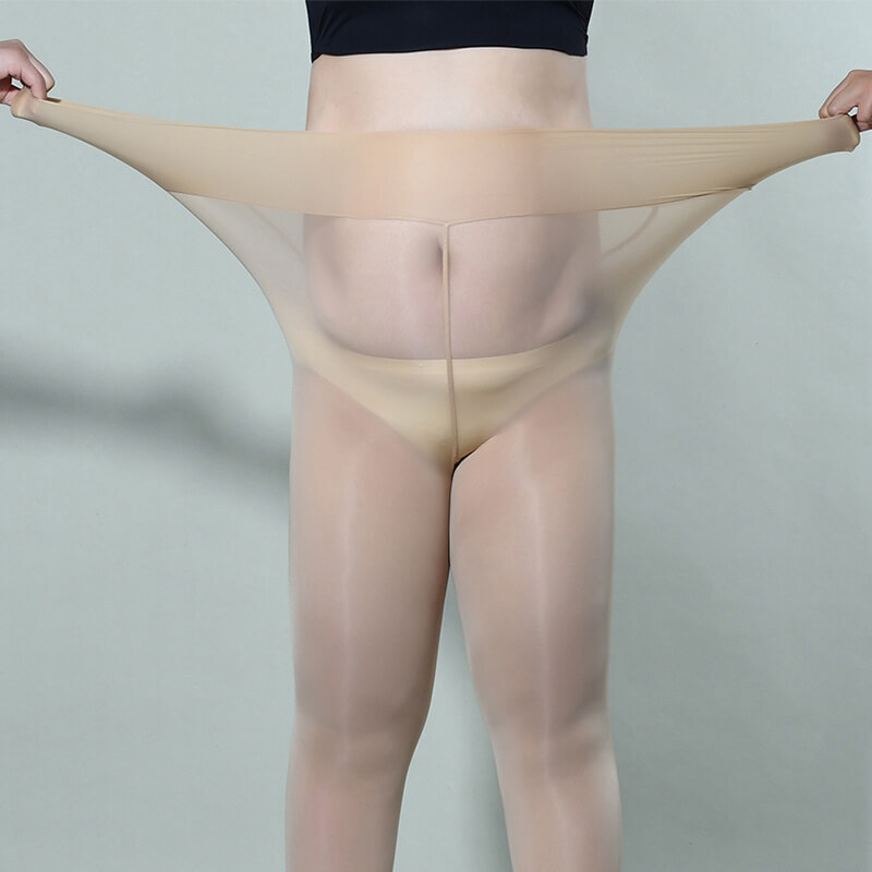 300lbs Plus Size Women Shiny Glossy Pantyhose Sheer Stockings Open Crotch Tights