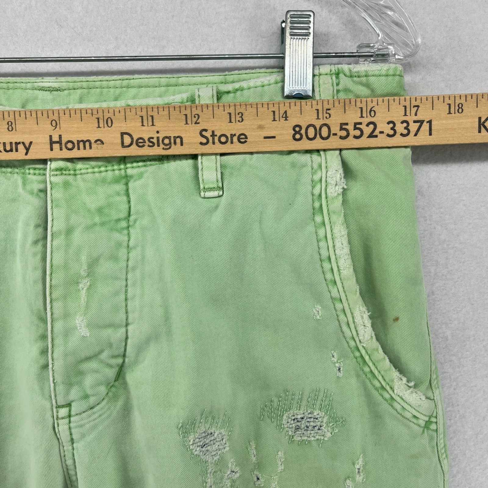 TRUE RELIGION Jeans Men 31 Roman Phoenix Distressed Patchwork Denim Cotton Green