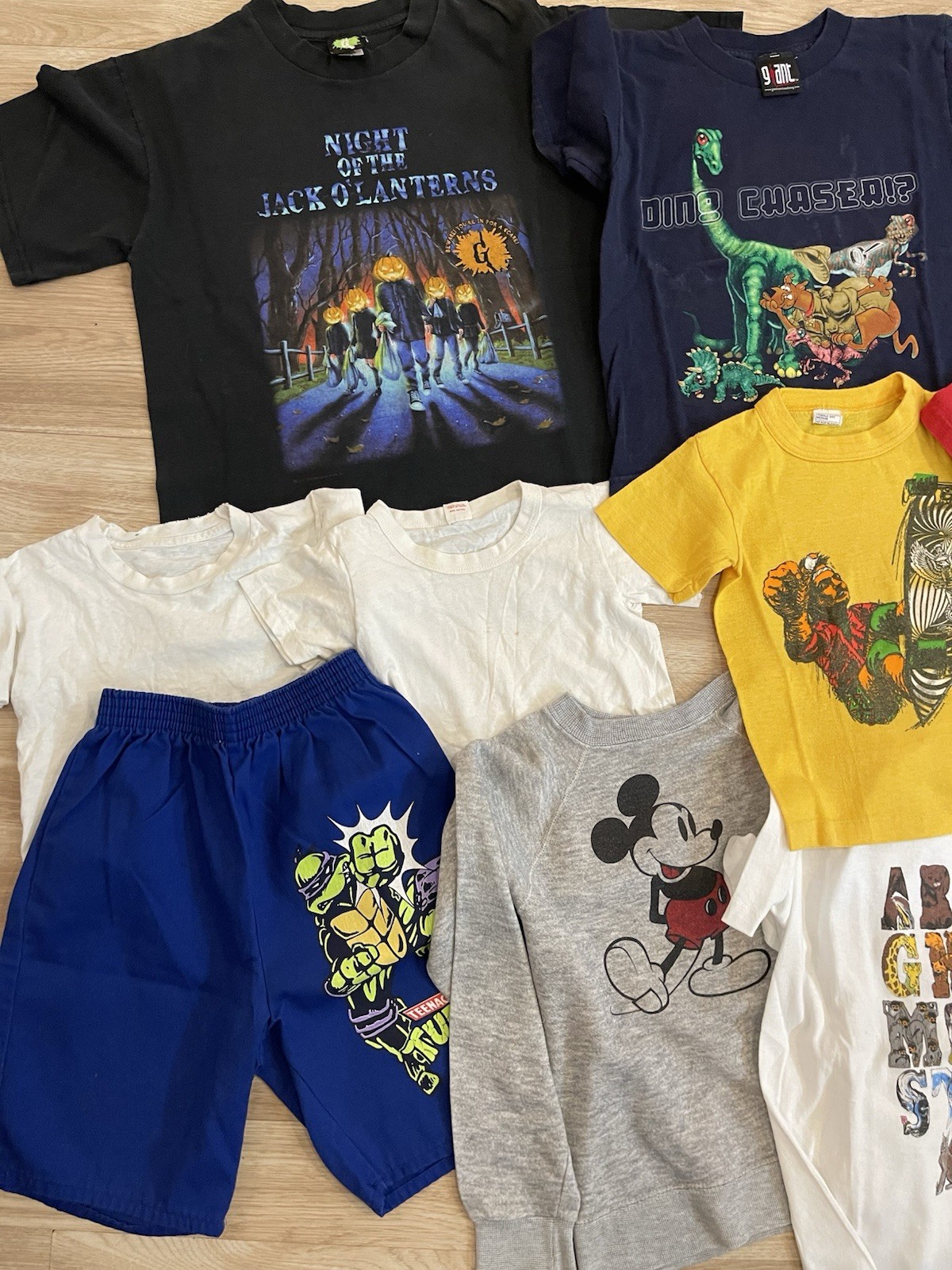 Vintage Boys T Shirt Lot Of 10 Cartoon Network Goosebumps Ninja Turtles Skate