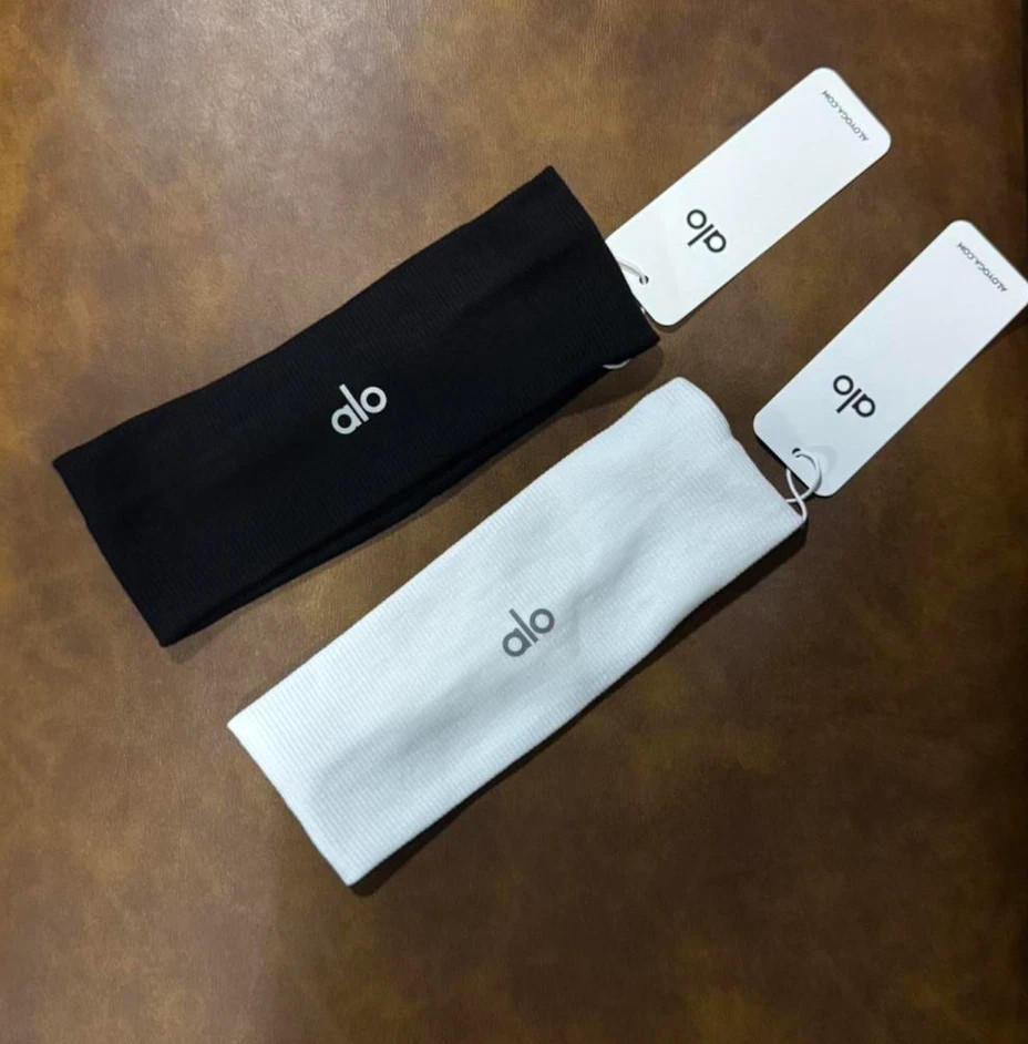 NWT Set of 3 Unisex Al Yoga Sport Headbands – White, Black, Coffee Colors – US