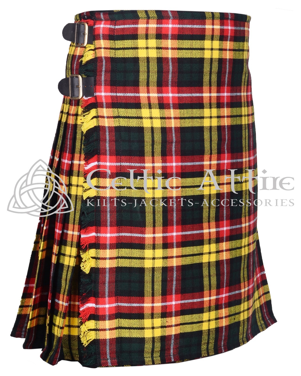 Clan Buchanan Tartan Kilt – 8 Yard, Utility, Hybrid Kilts by Celtic Attire