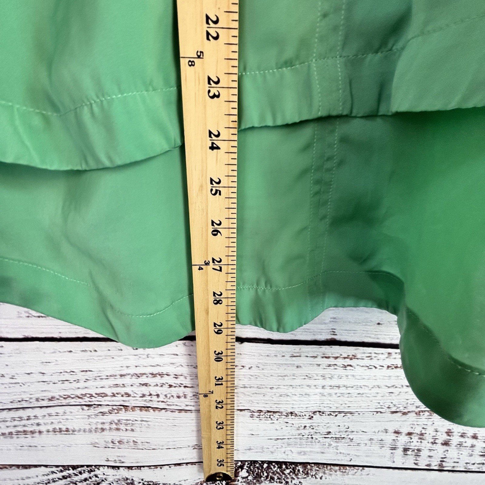 Espaco Green Tank Top S Trapeze Silky Minimalist Boho Racer Back Avant Garde