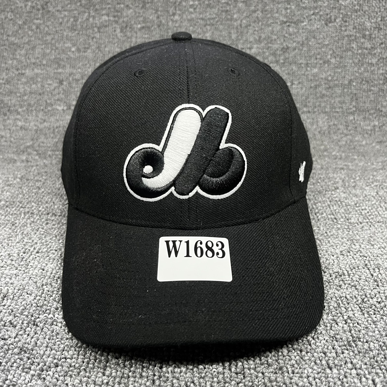 ’47 Brand Montreal Expos Strapback Baseball Cap Black One Size MLB