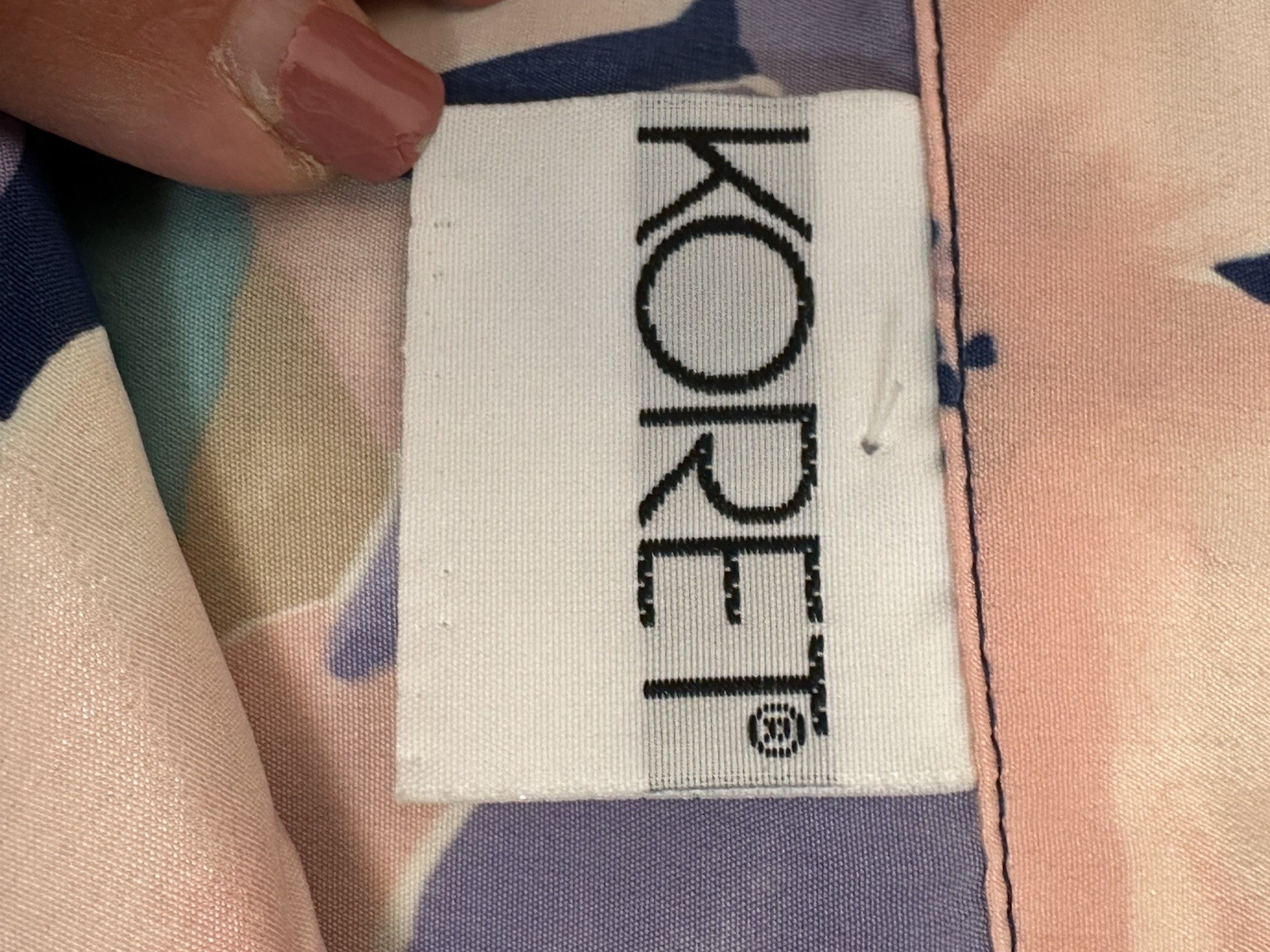 Koret Lavender Multi Floral V-Neck Blouse Size XL