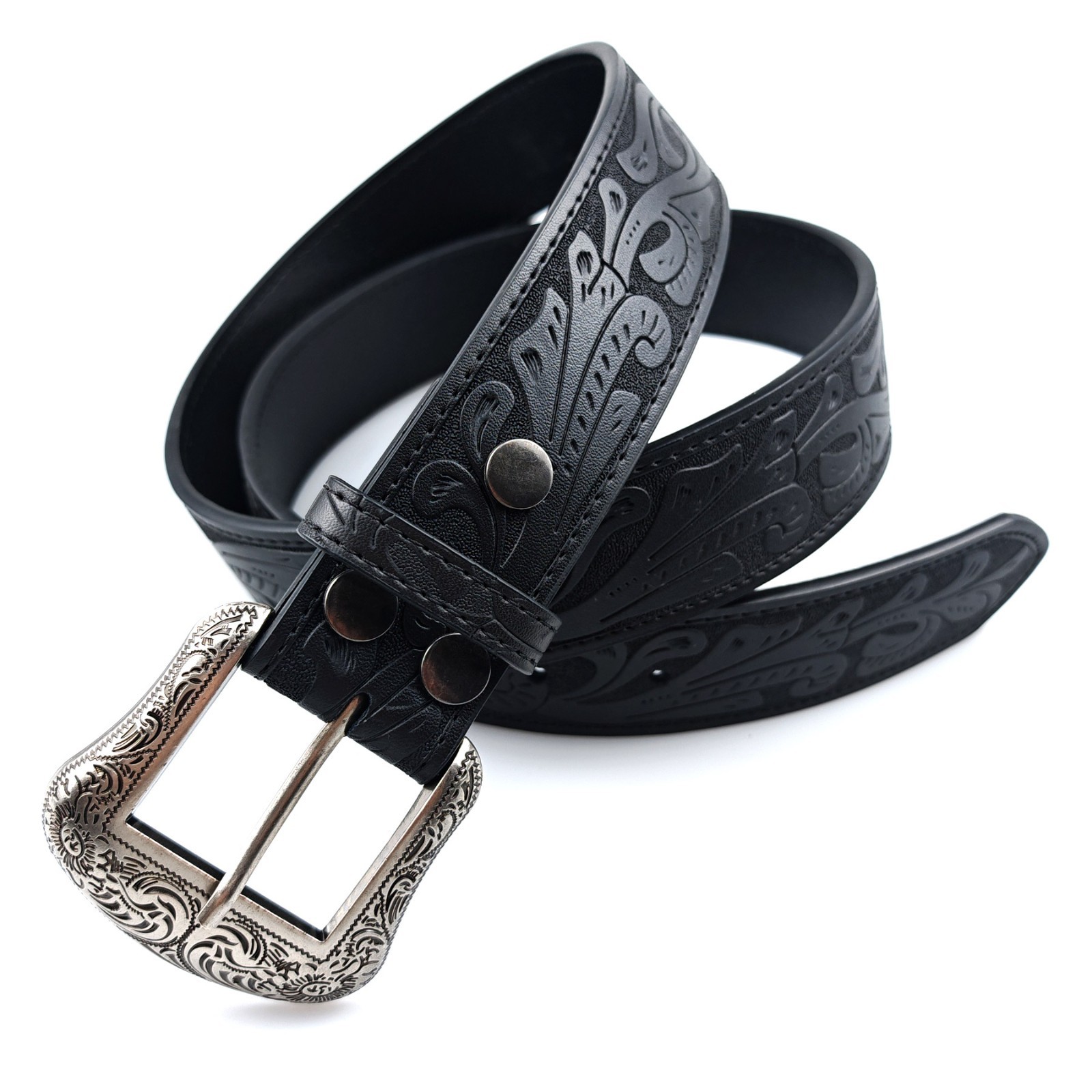Western Belt Handmade Men’s Full Grain Leather With Buckle Cowboy Rodeo US SHIP