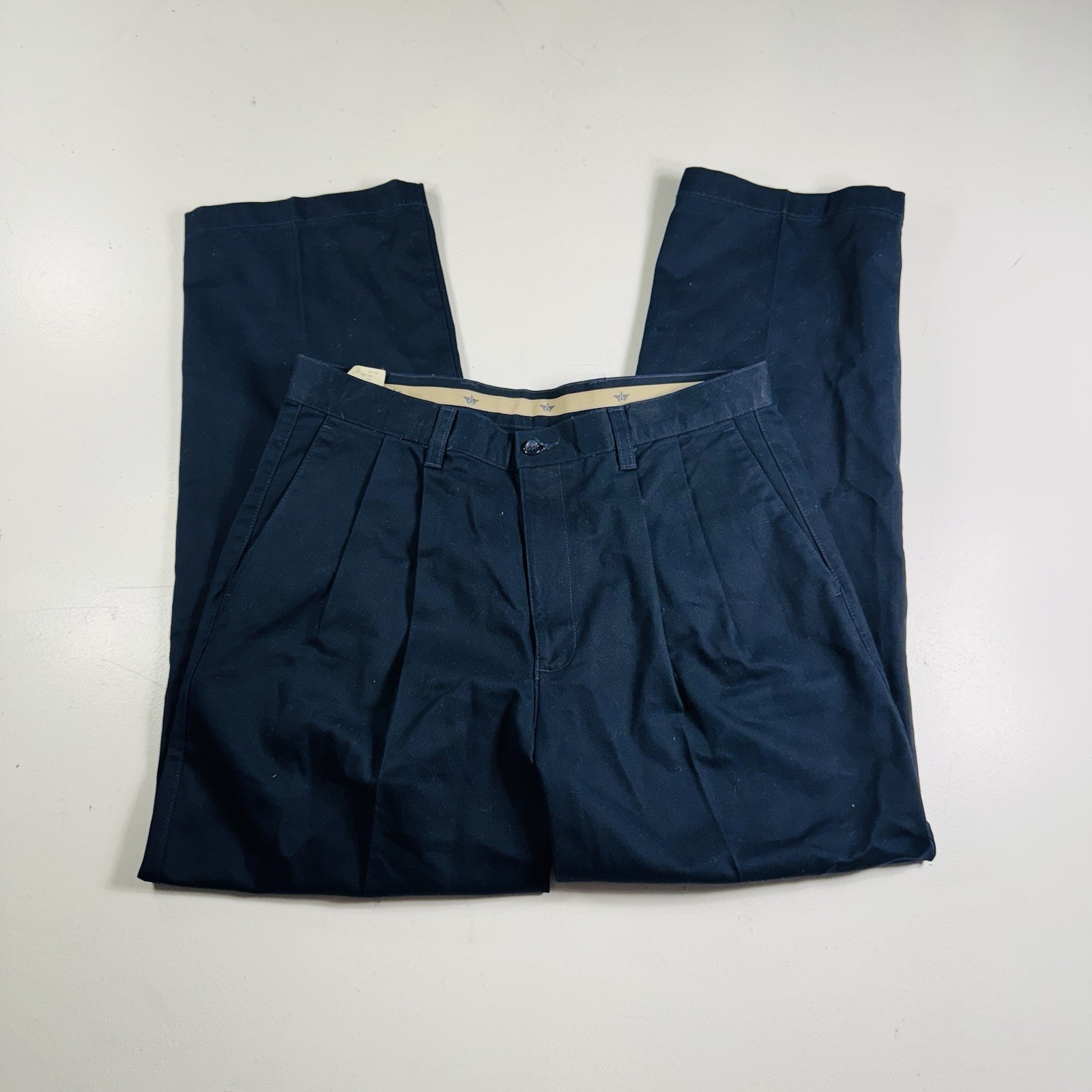 Dockers Dress Pants Navy Blue Pleated Men’s Size 35×30
