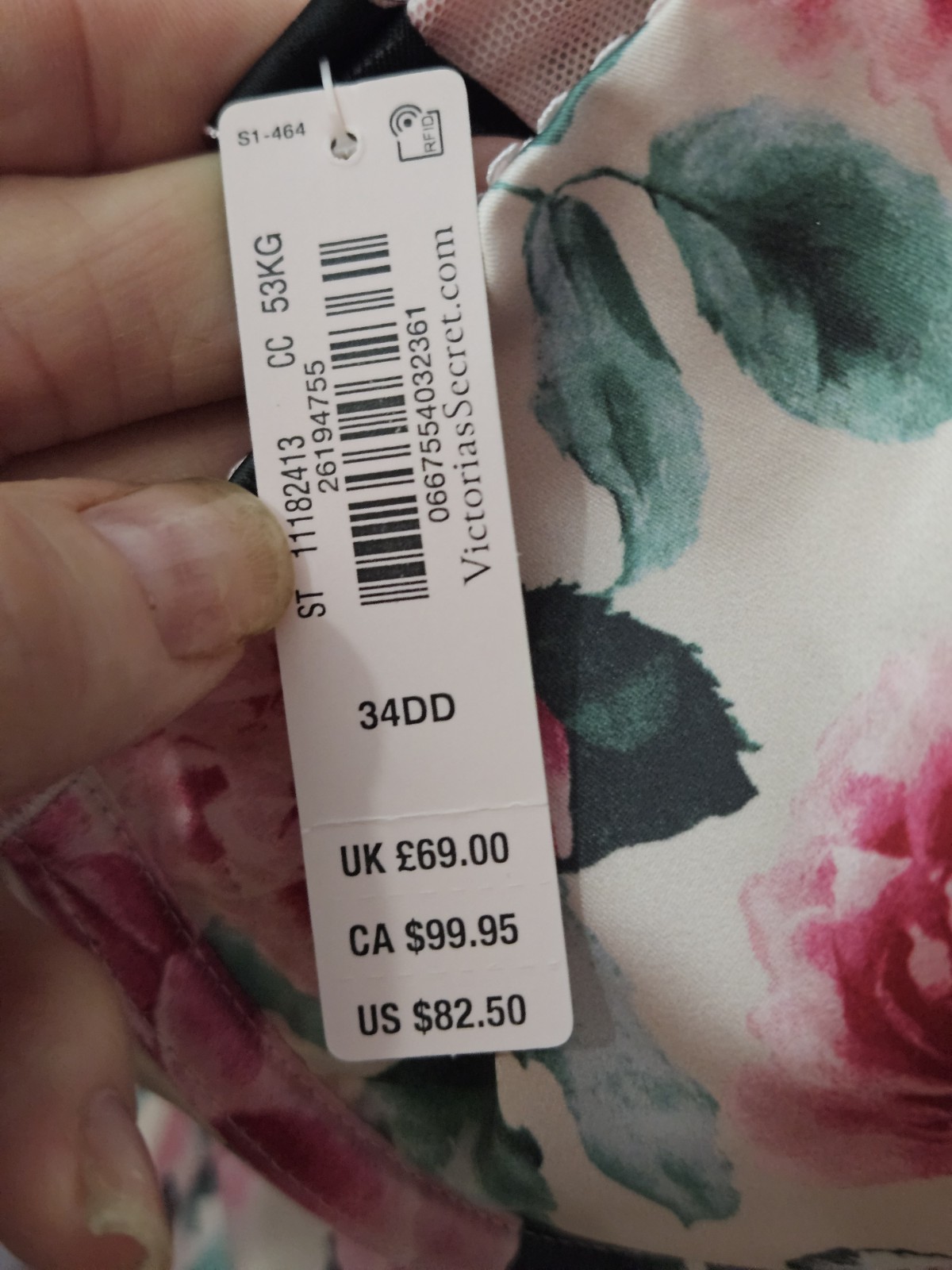 Victorias Secret Chamise/bra Sz 34DD and Matching Thong Panties