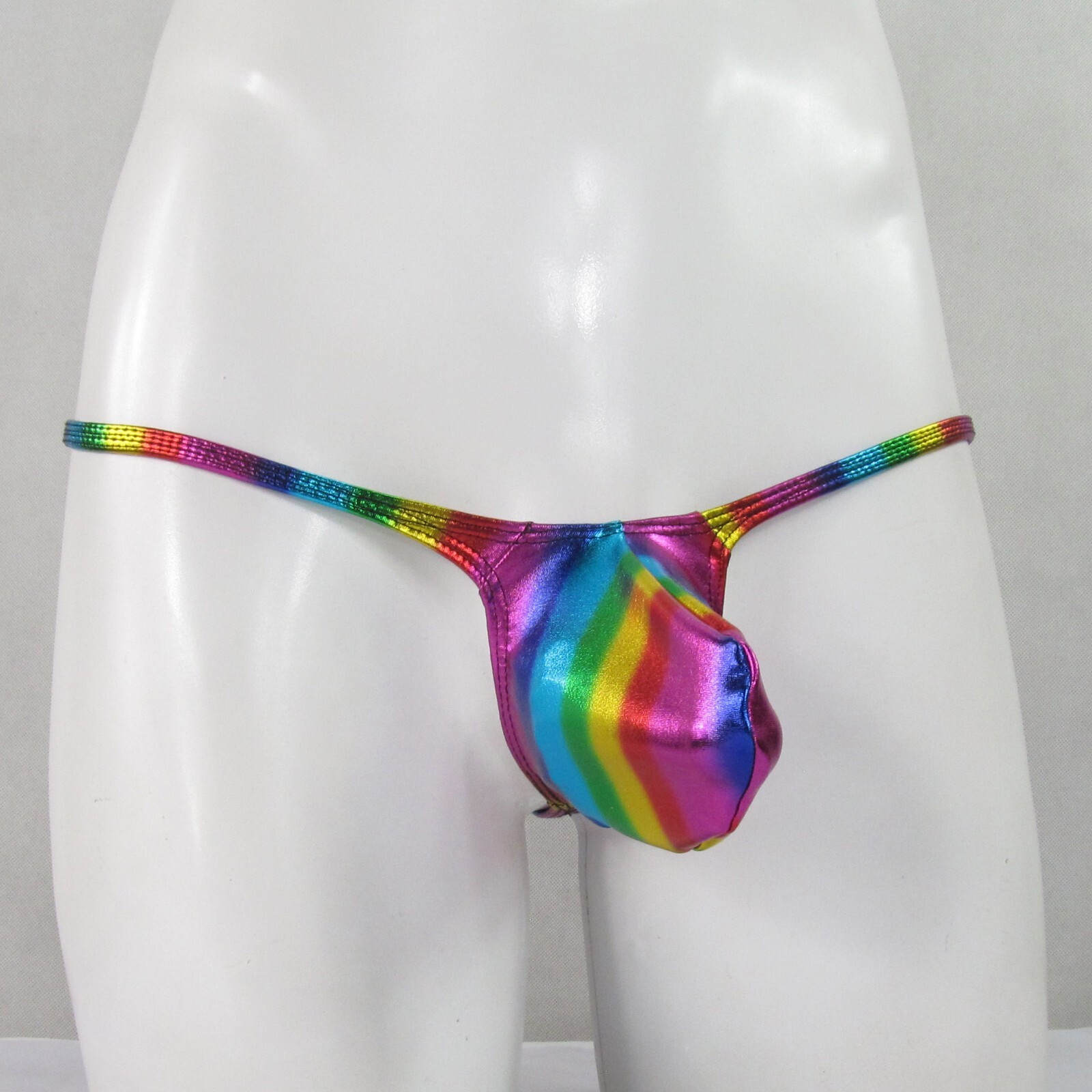 K4033 K403 Mens Grape Smugglers Pouch String ThongCoated Metallic Shiny