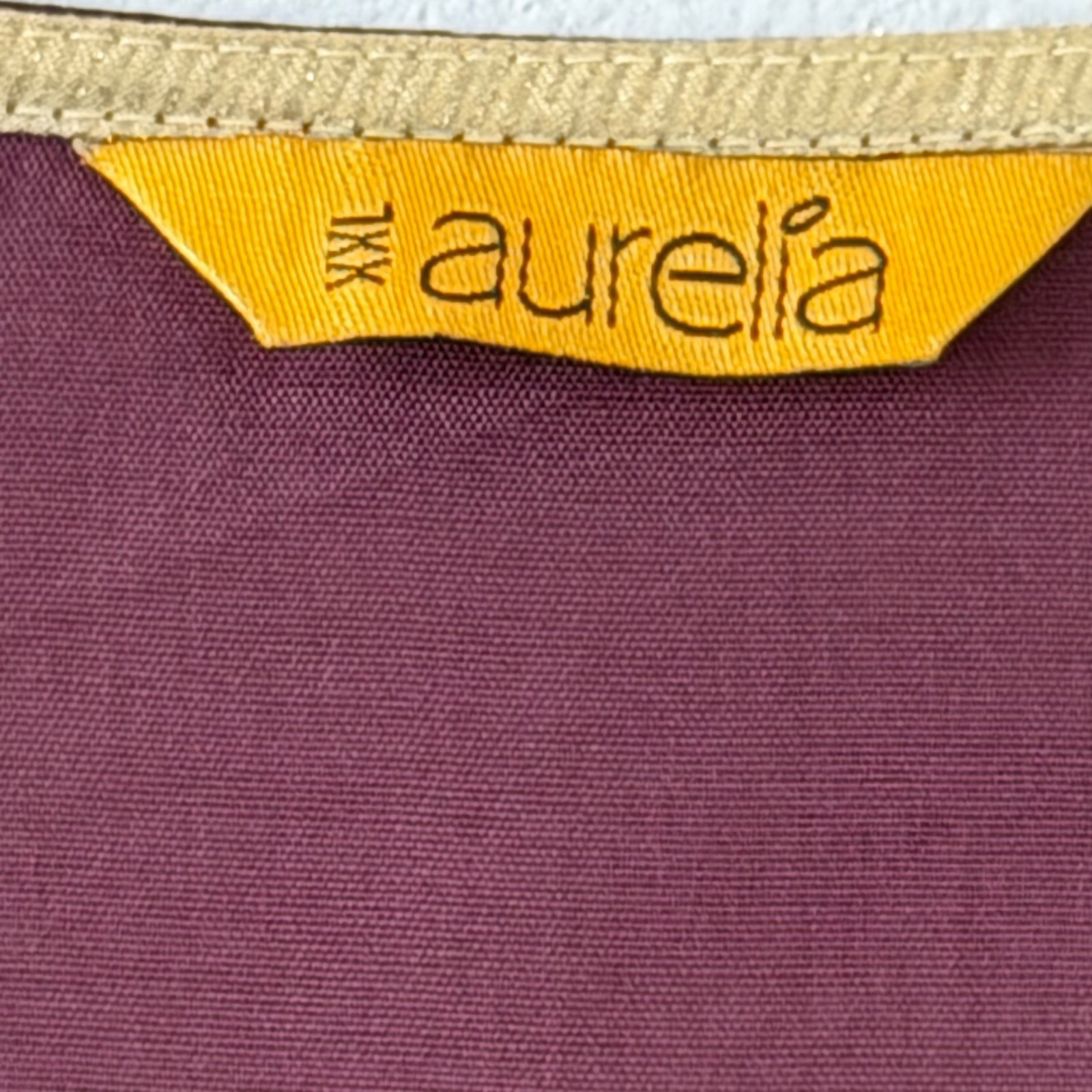 Aurelia blouse Sz XXL brown Kurta With Gold Embroidery Viscose Fabric