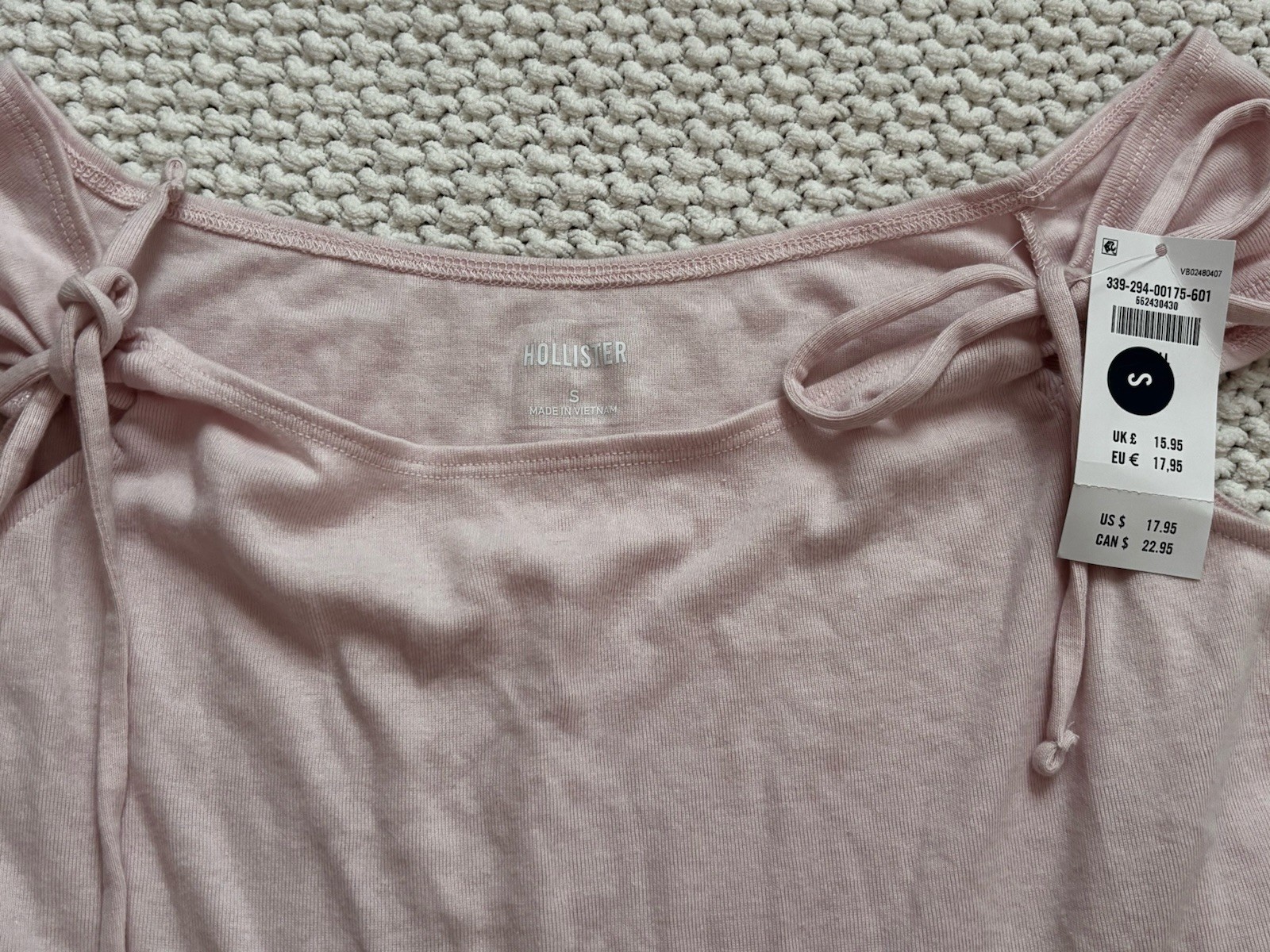 Hollister Pink Cotton Knit Scoop Neck Tie Accent Cami Tank Top Women S