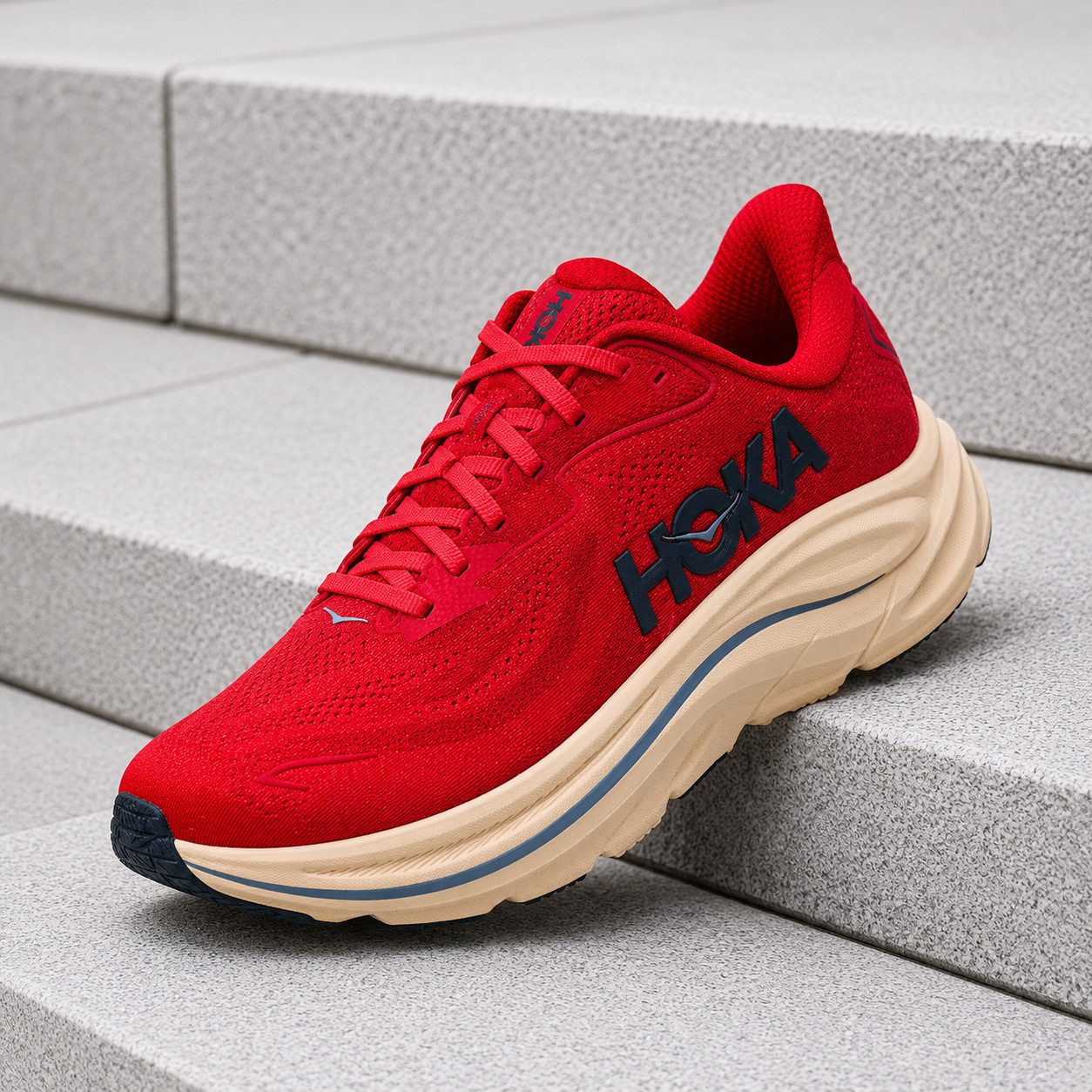 Hoka One One Clifton 10 Vermillion Varsity Navy 1162030-VLLN Men’s Size New