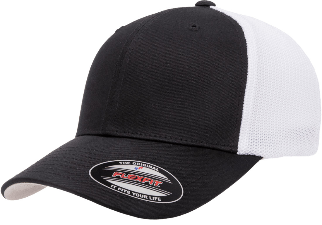 Flexfit Trucker Hat 6511 Fitted Mesh Baseball Cap Plain Blank Flex Fit OSFM