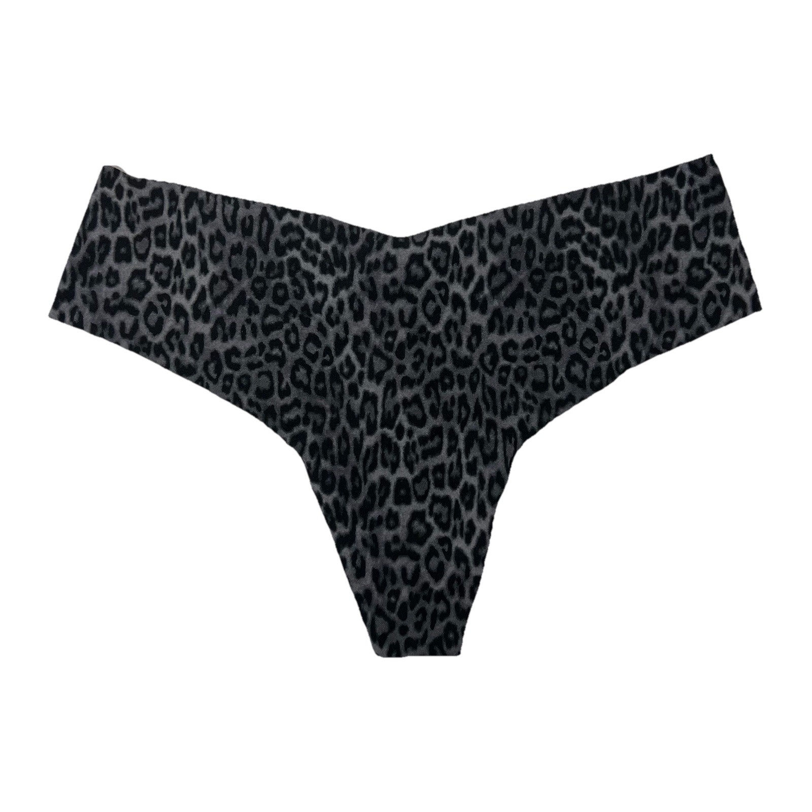 Victoria’s Secret Leopard No-Show Thong Panty Animal Print Seamless Large