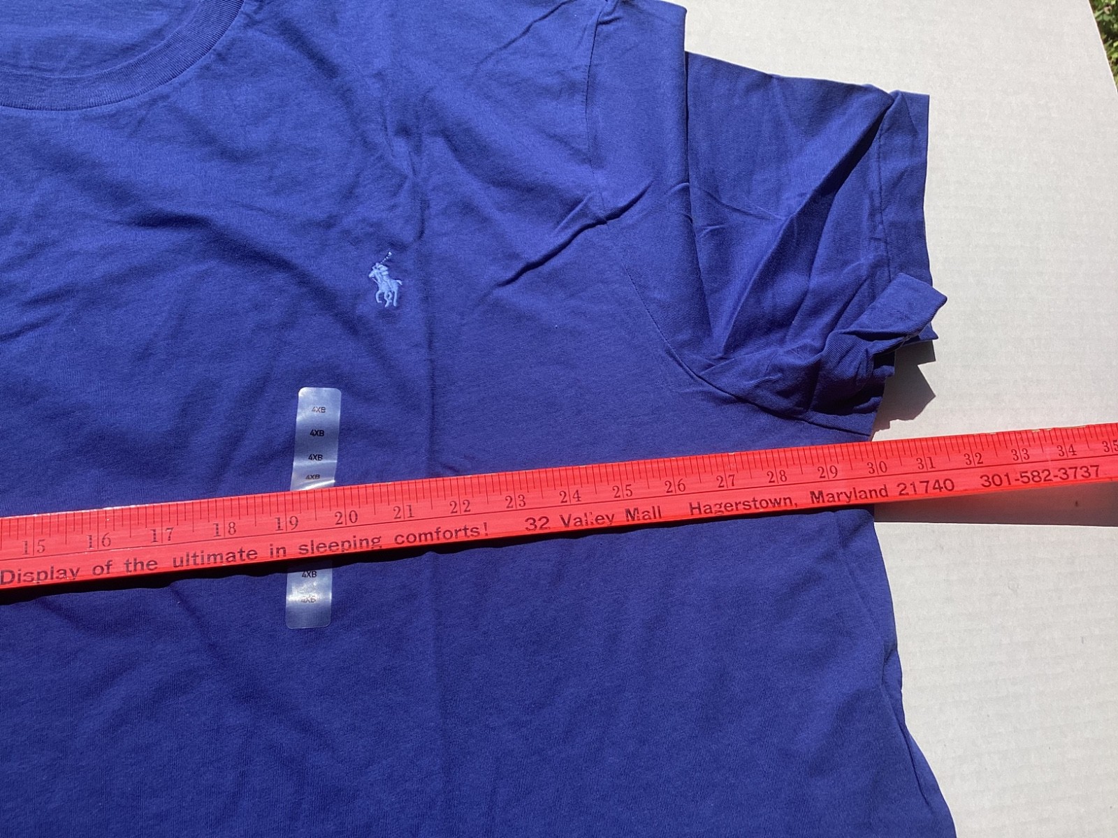 Men’s Size 4XB Polo Ralph Lauren short sleeve T-shirt crew neck Royal Blue