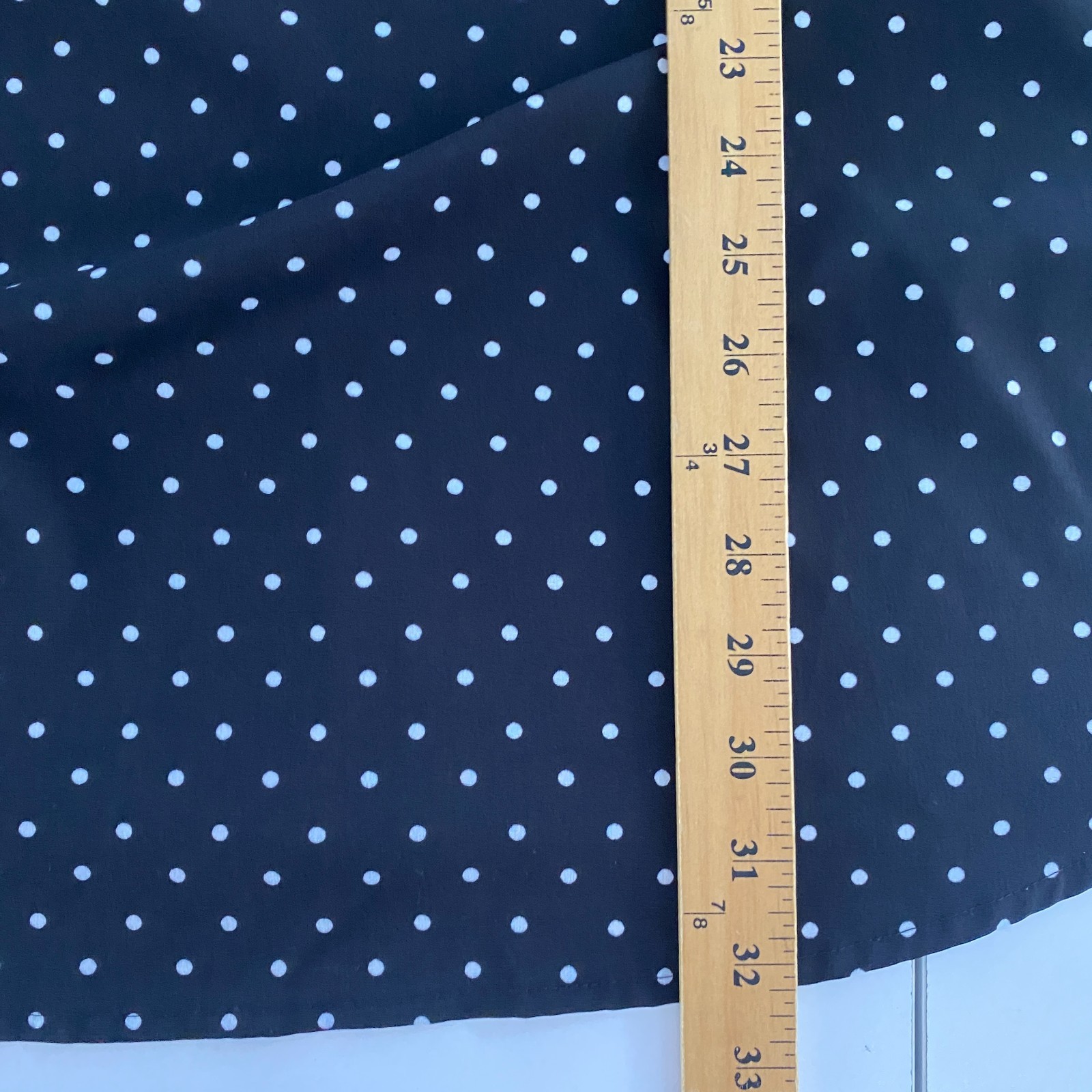 Catherines Popover Half Zip Blouse Size 2X Black White Polka Dot Stretch Tunic