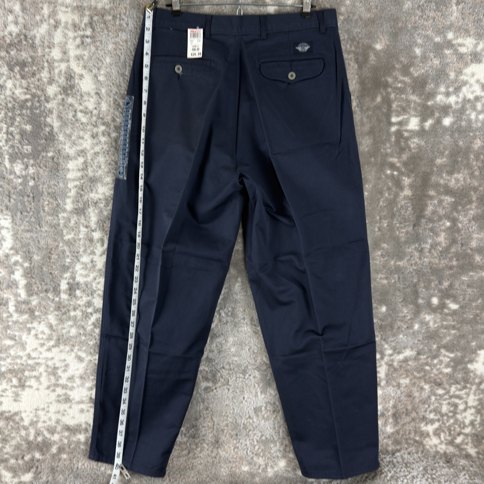 NEW Dockers Size W34 L29 Straight Leg Minimalist Pants Navy Button Zip NWT