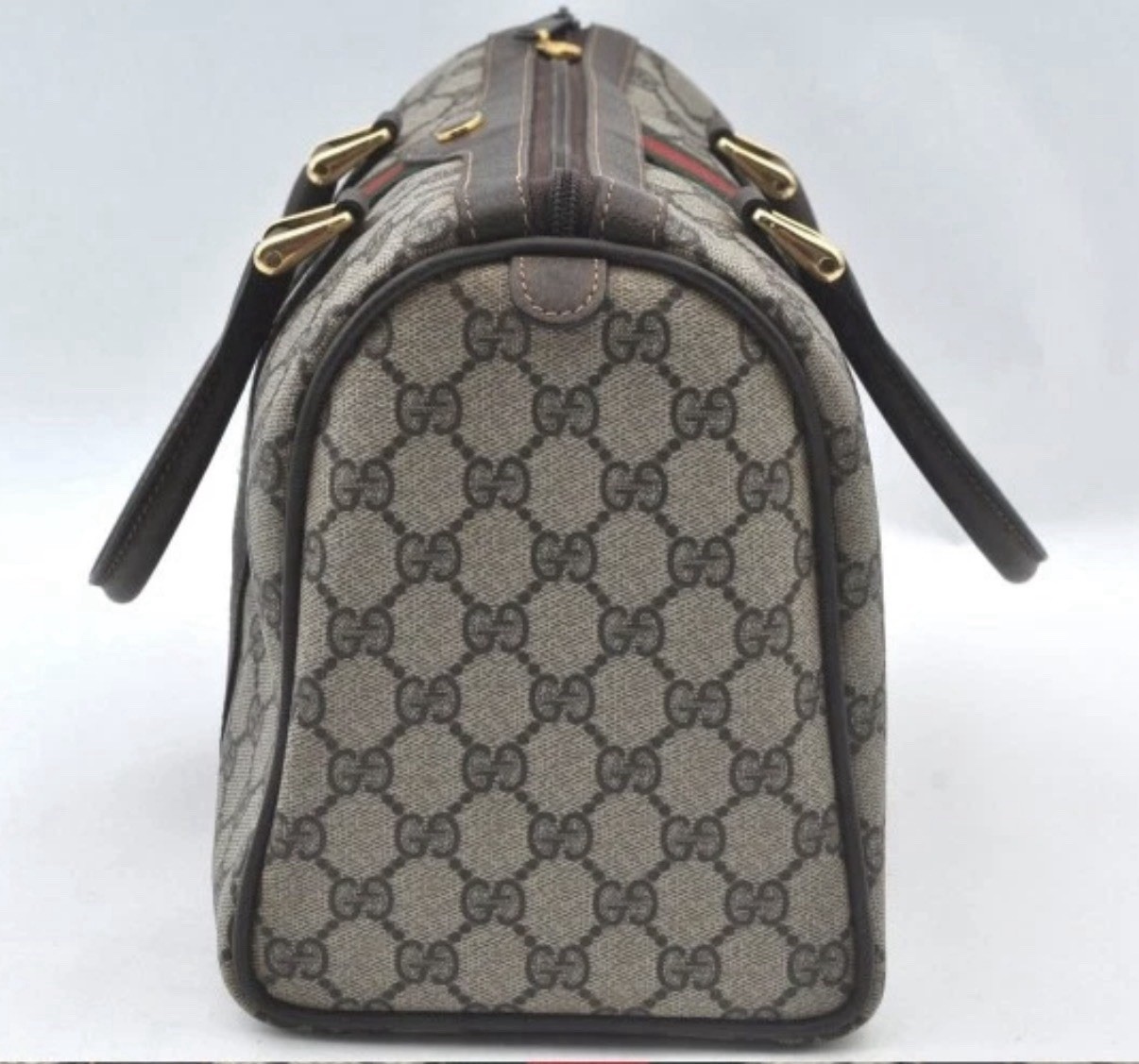 Vintage Gucci Sherry Monogram Boston Bag