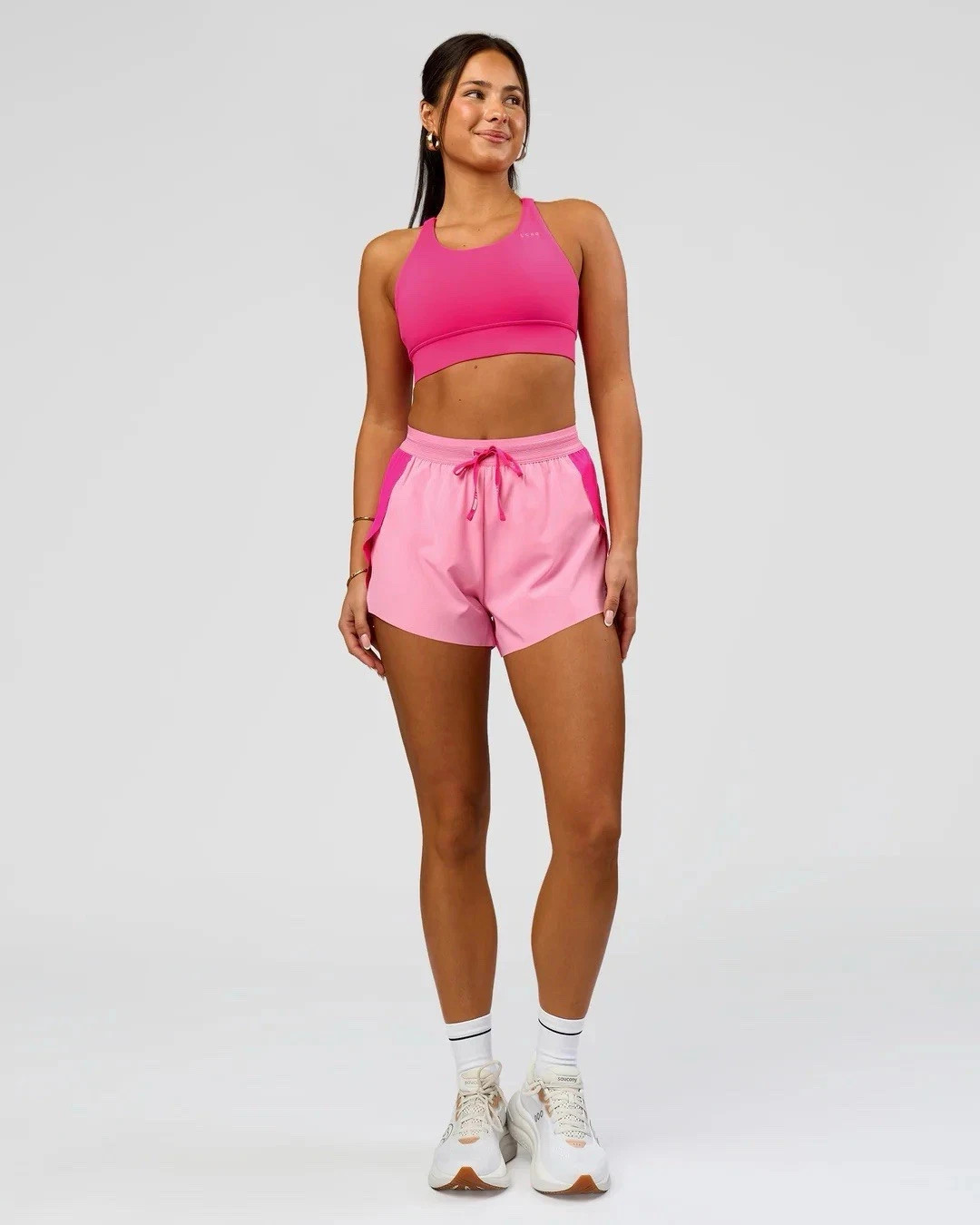 LSKD Accelerate 3” High Rise Running Shorts Women’s All Size Ultra + Candy Pink
