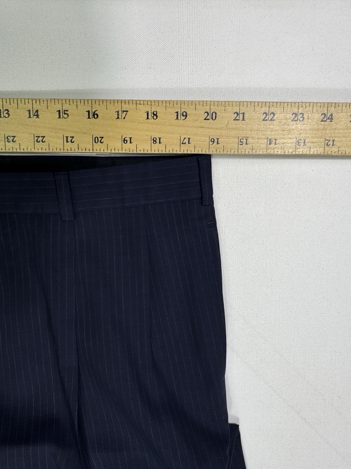 Brooks Brothers Madison BrooksCool Full Canvas Navy Pin Stripe Suit 48L 40×28