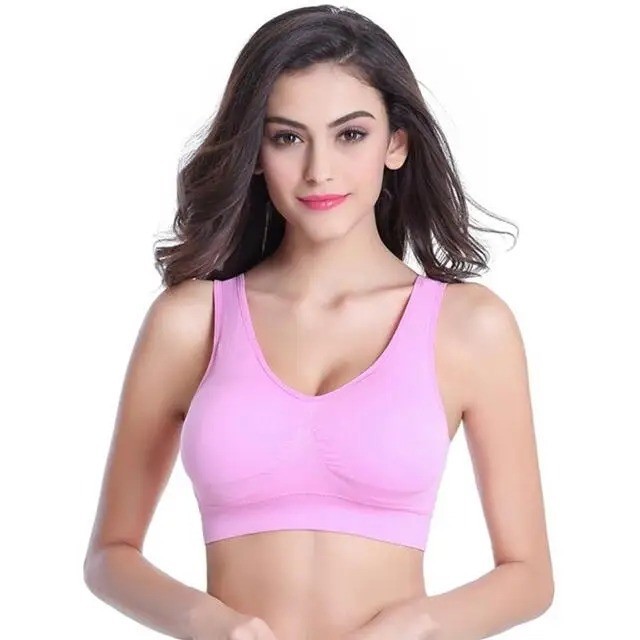 Sport Bras Seamless Wire-Free Light Support Tank Sports Yoga Sleep Bra 3 Pack US