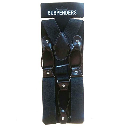 Brand New 1 pcs Black Button Holes Link Men’s Suspender 620mm-1100mm Adjustable