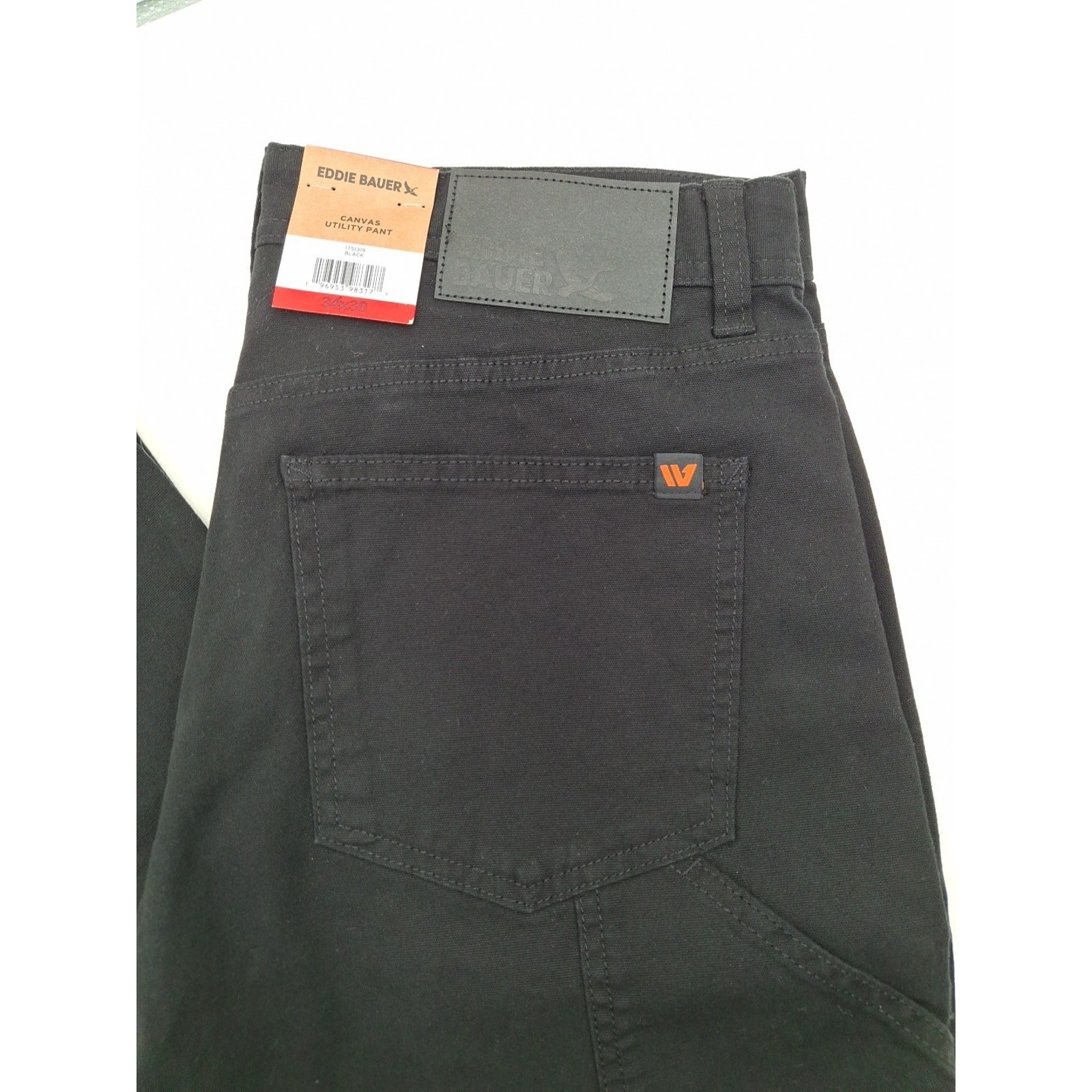 Eddie Bauer Men’s Canvas Utility Stretch Pants – Black – Size: 34×30 – NWT!