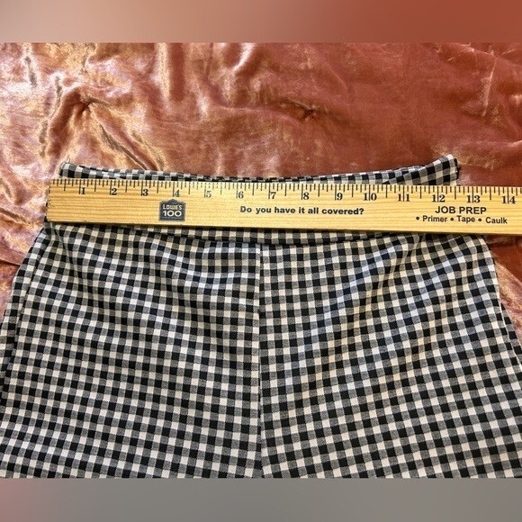Gingham High Waisted Flare Pants SMALL Office Siren Business Casual Spring