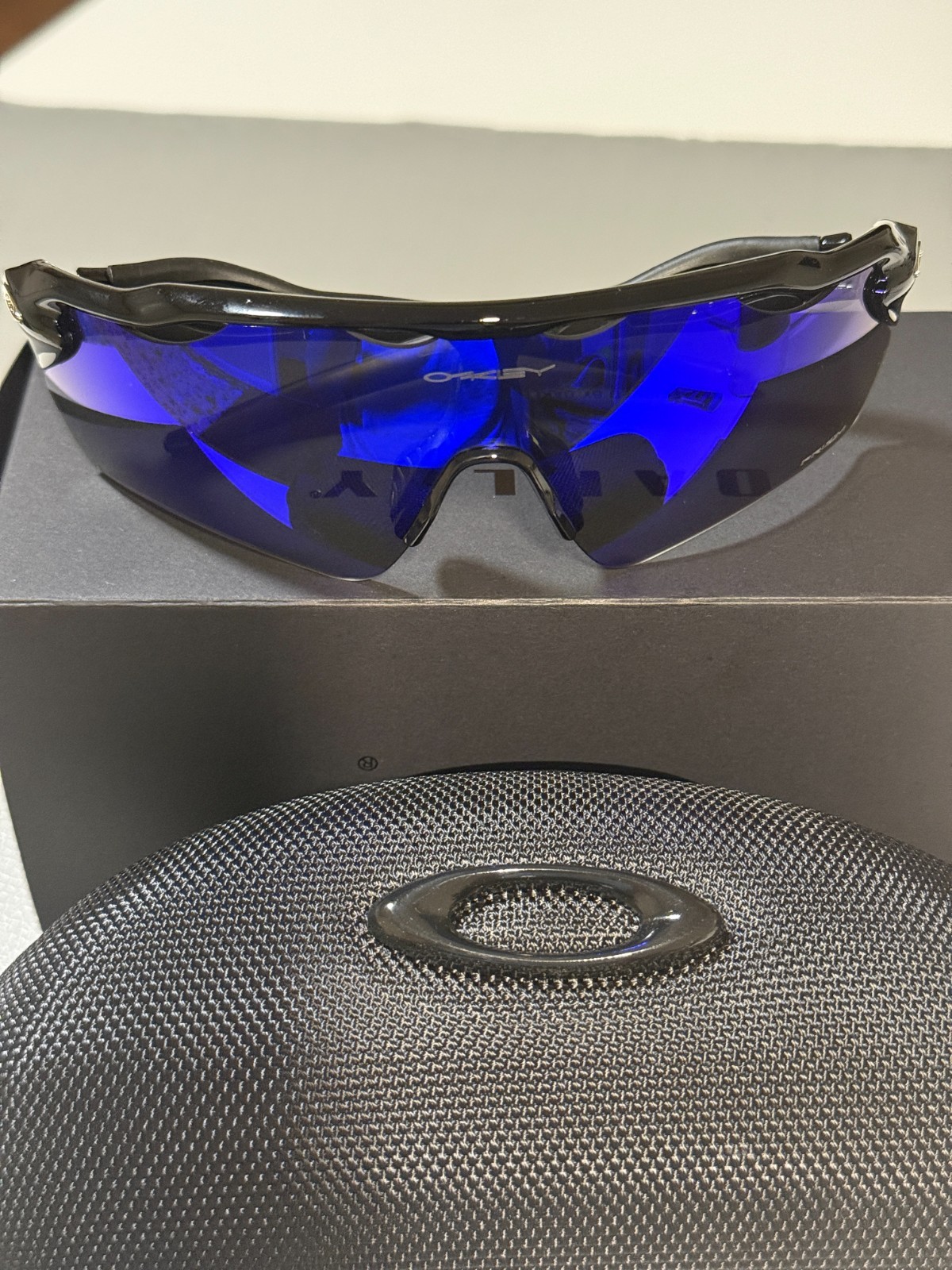 Oakley OO9208 Sunglasses Radar EV Path Polished Black Frames Blue Lens Sporty