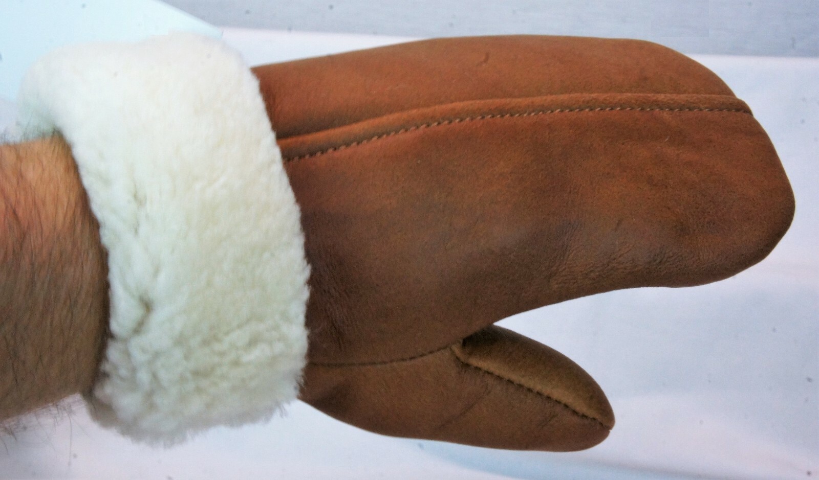 4 COLOR REAL GENUINE SHEEPSKIN SHEARLING LEATHER MITTENS UNISEX Fur Winter S-2XL