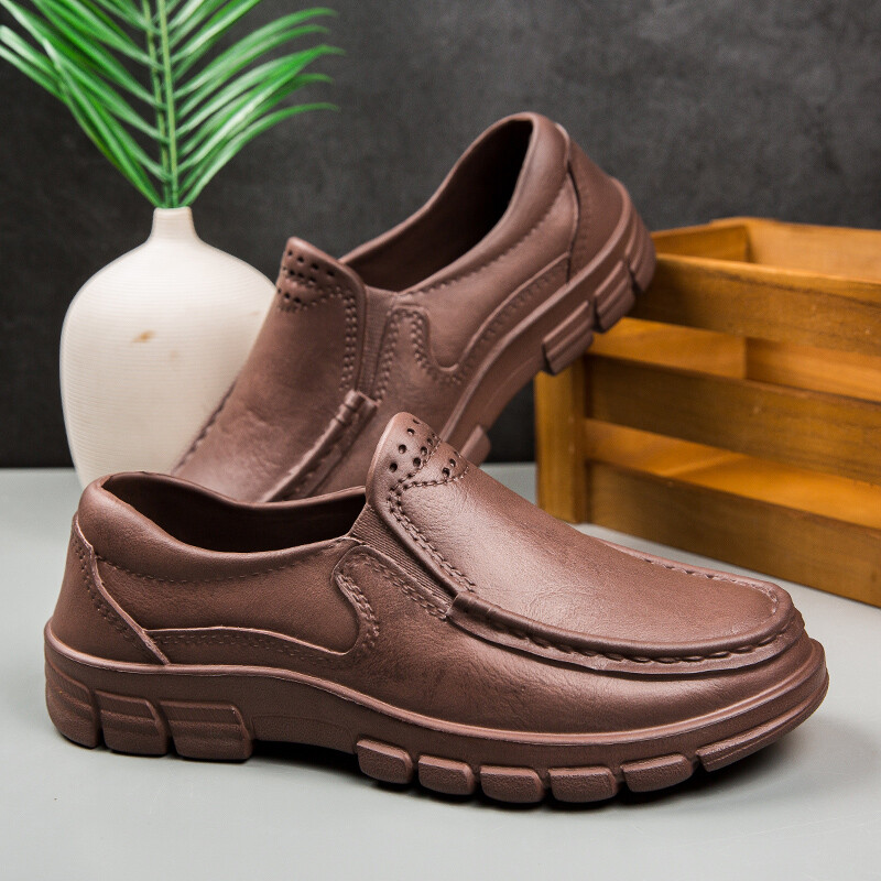New Men Chef Shoes Kitchen Non-slip Safety Shoes Oil-proof Slip-On Work Shoes US