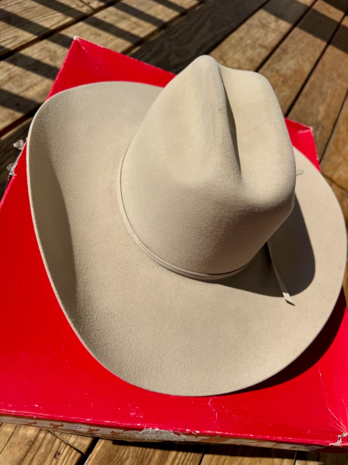 Vintage Stetson Merced 4X Fur Felt Cowboy Hat 7 1/8 Silver Belly New in Box