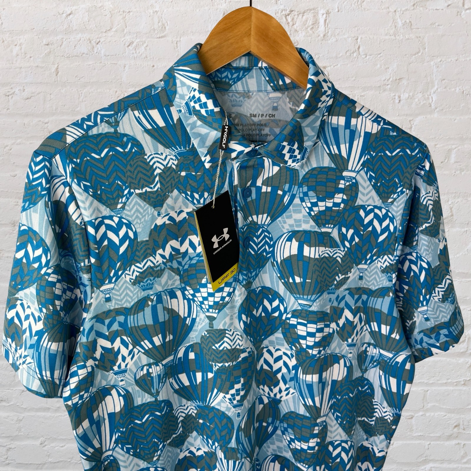 Under Armour Golf The Playoff Polo 3.0 Hot Air Balloon Blue Men’s Small