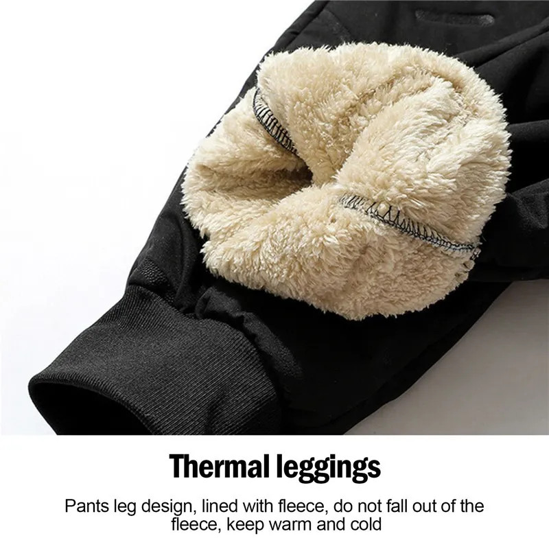 Winter Sweatwear Men Plush Thick Fleece Sweatpant Lambswool Thermal Trousers