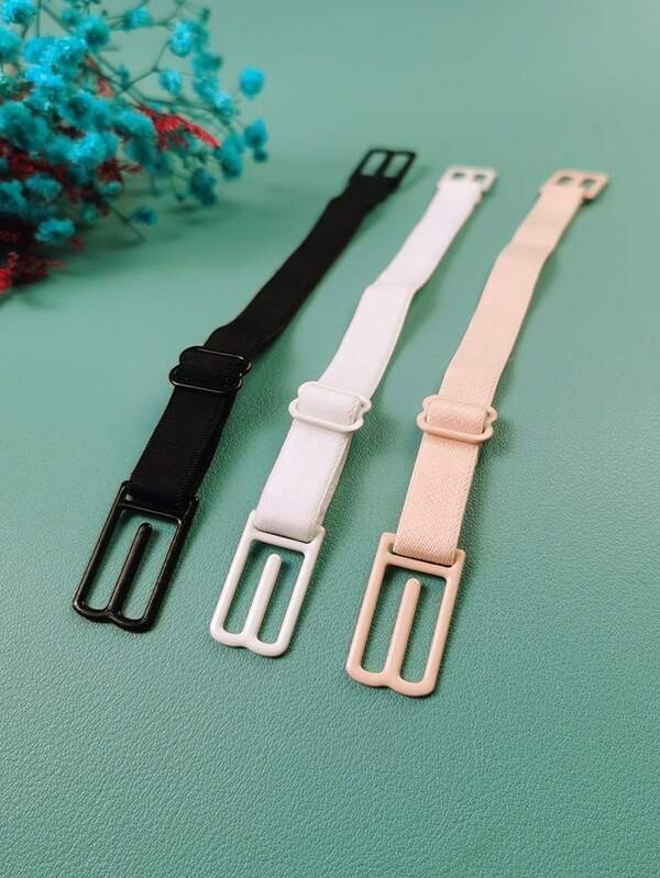 3pc Bra Strap Holder Nonslip Elastic Adjustable Band Strap Racer Back Clip Women