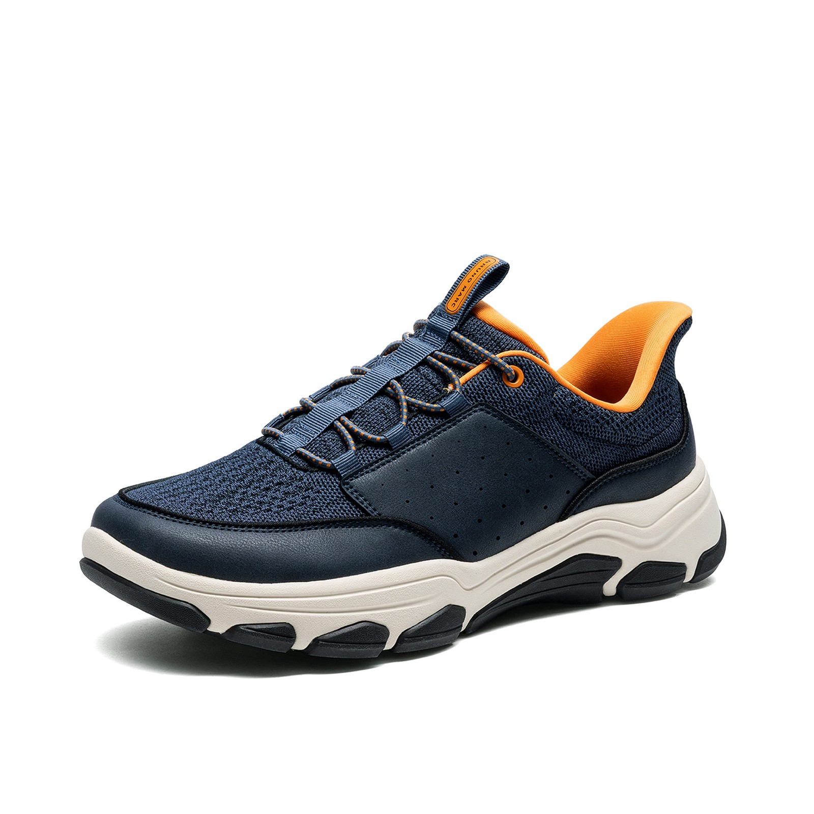 Men’s Hands-Free Slip-On Waterproof Loafers Wide Toe Non-Slip Walking Shoes